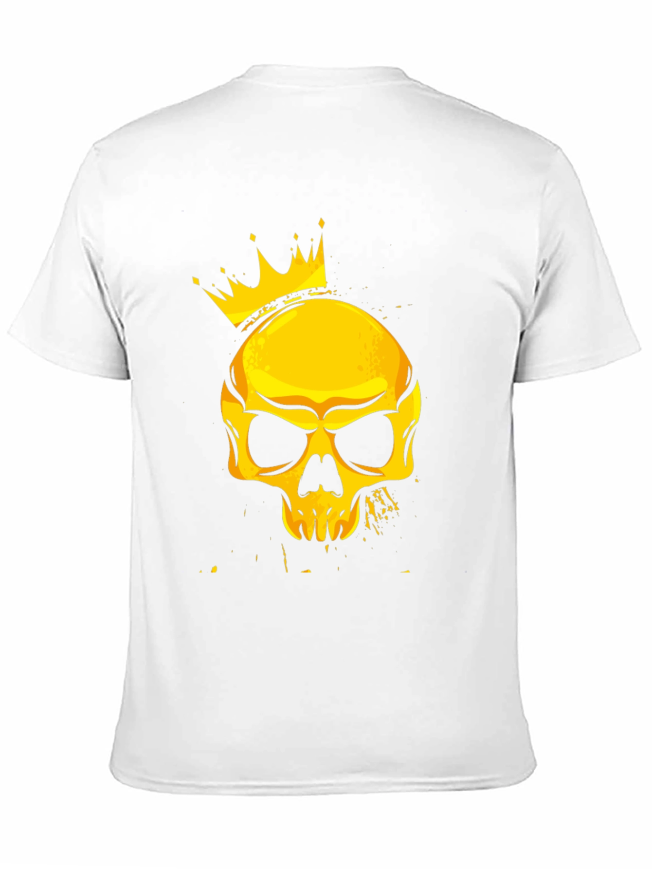 Crowned Skull Graphic Tee - Black Cotton T-Shirt