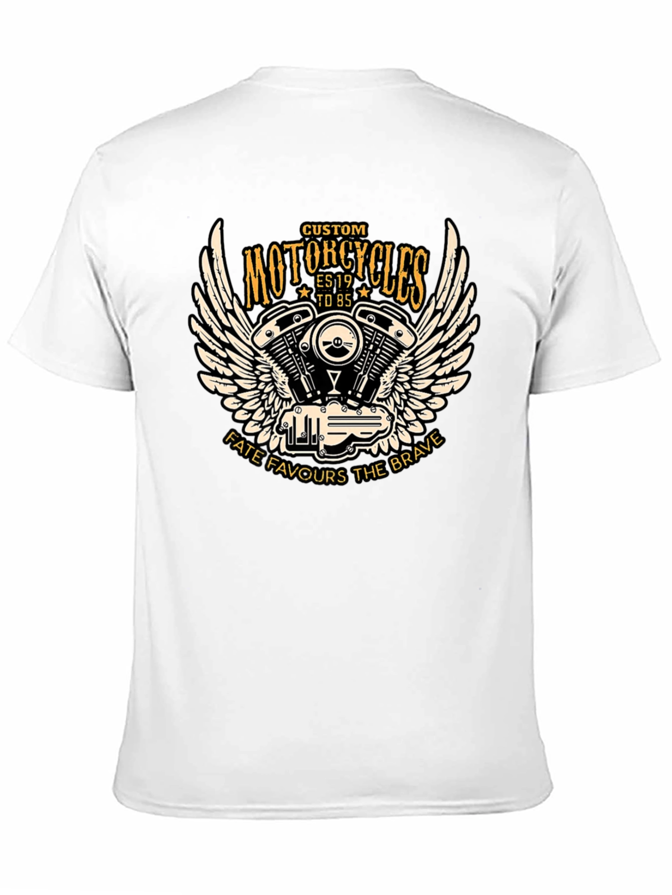 Custom Motorcycles Black T-Shirt
