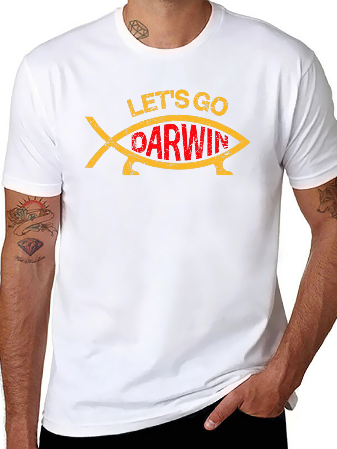 Lets Go Darwin T-Shirt - Black Crew Neck Tee