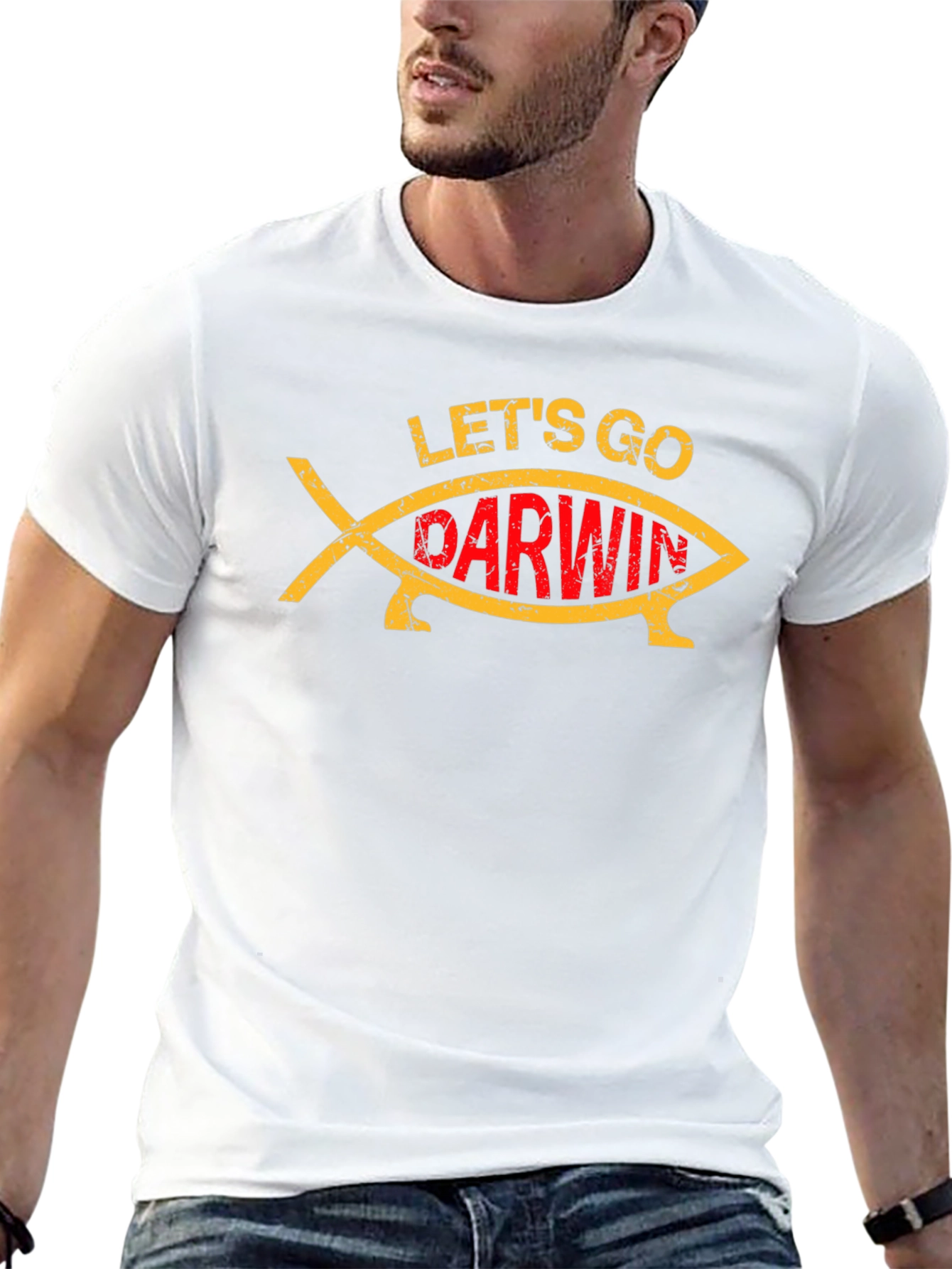 Lets Go Darwin T-Shirt - Black Crew Neck Tee