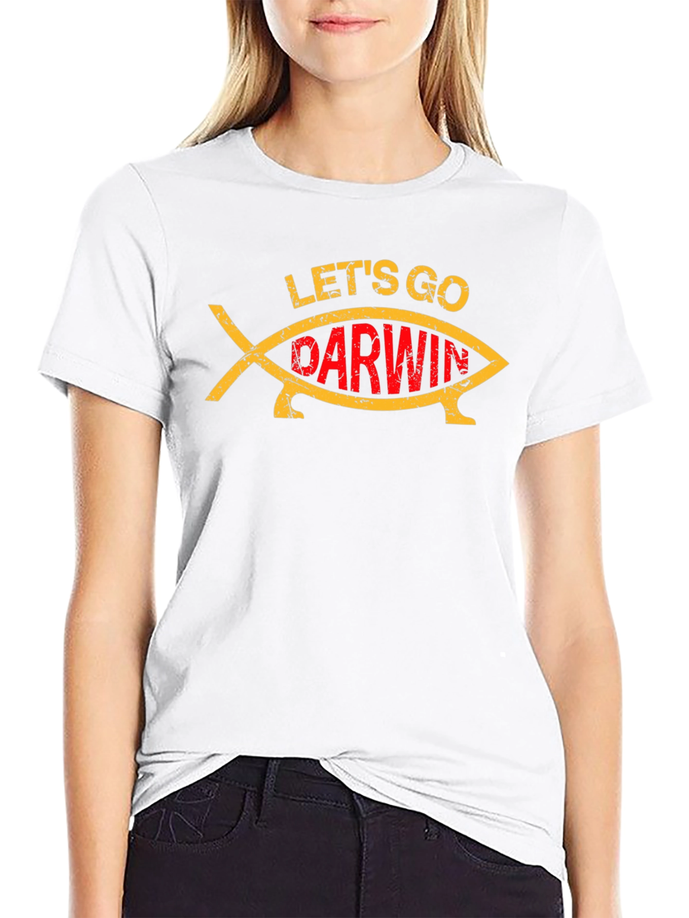 Lets Go Darwin T-Shirt - Black Crew Neck Tee