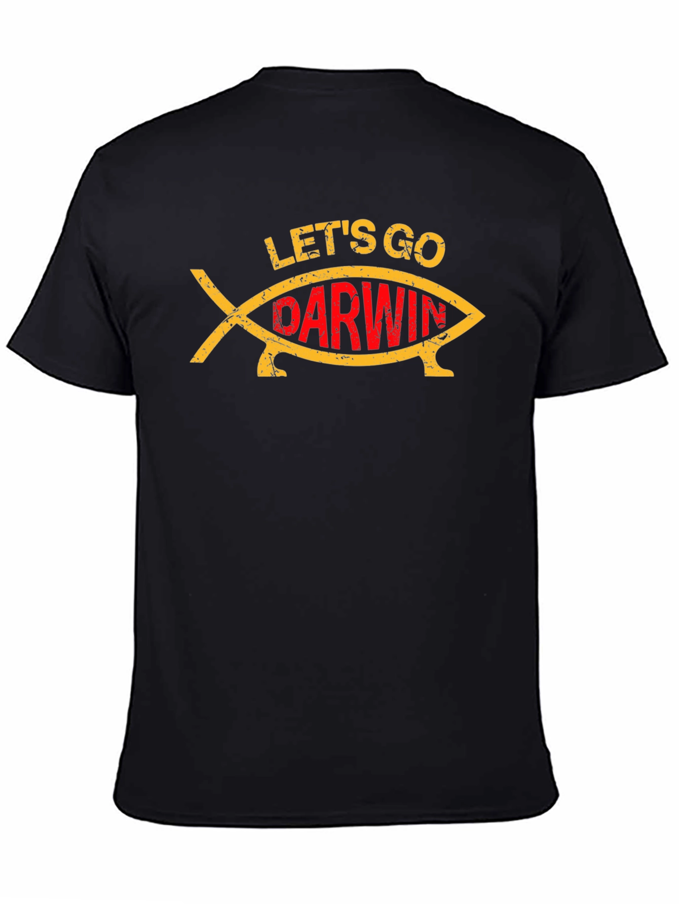 Lets Go Darwin T-Shirt - Black Crew Neck Tee
