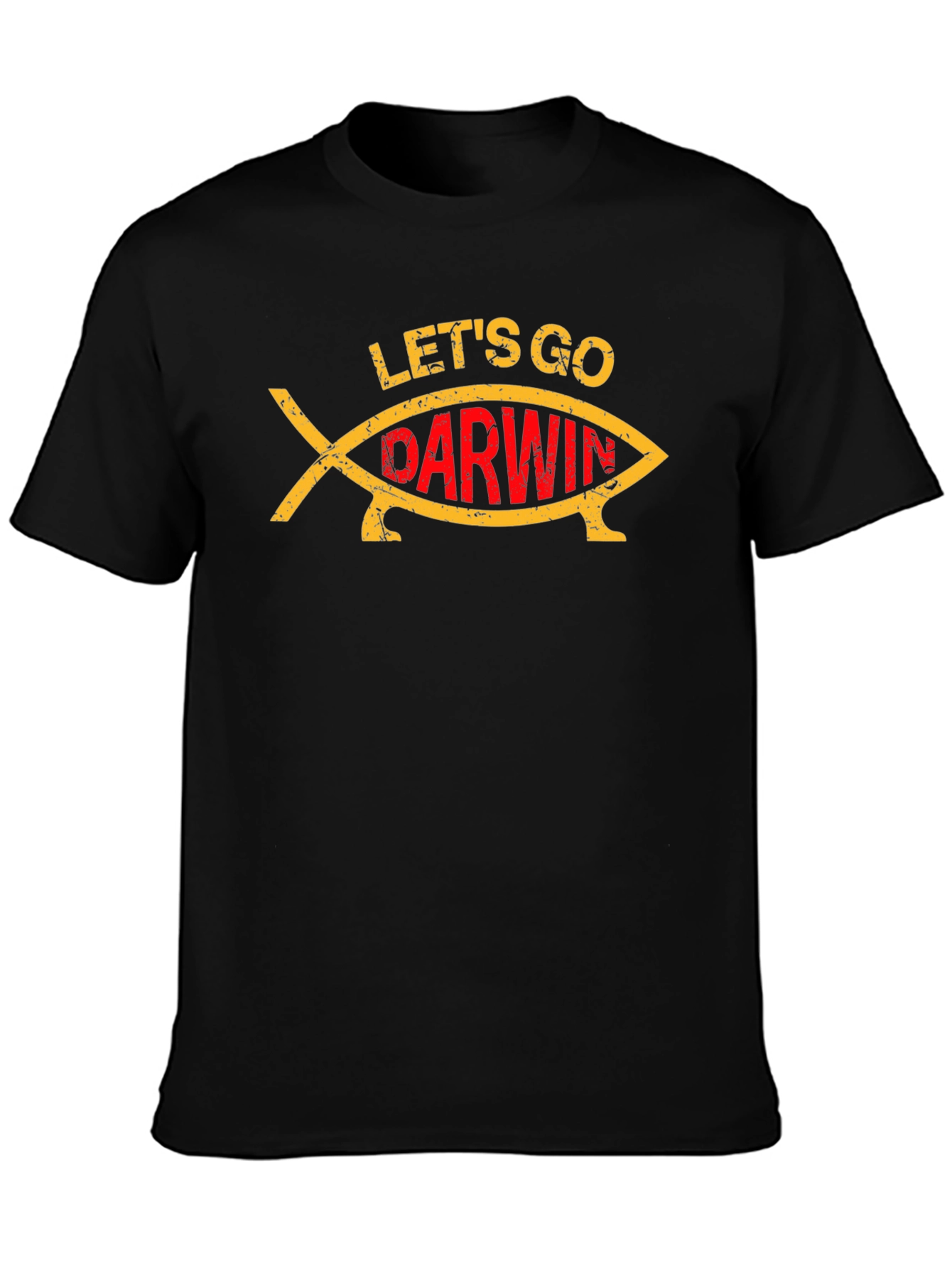 Lets Go Darwin T-Shirt - Black Crew Neck Tee