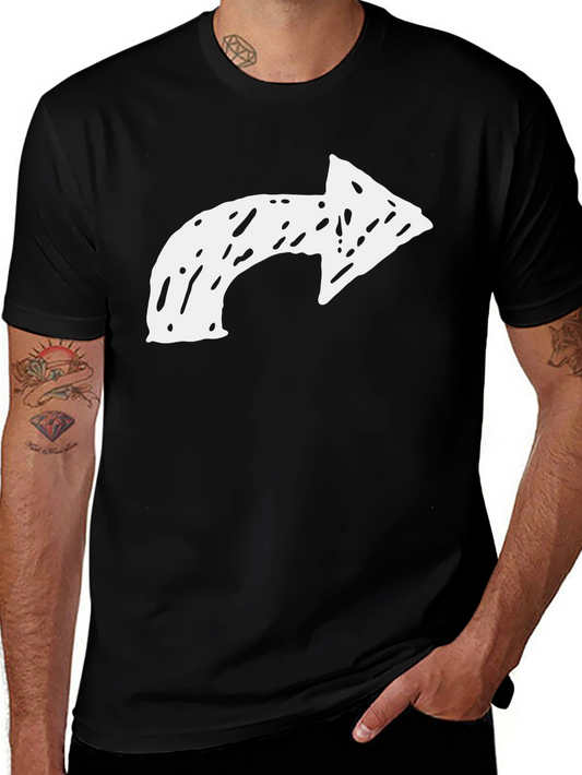 Arrow Graphic Tee - Mens Casual Black T-Shirt