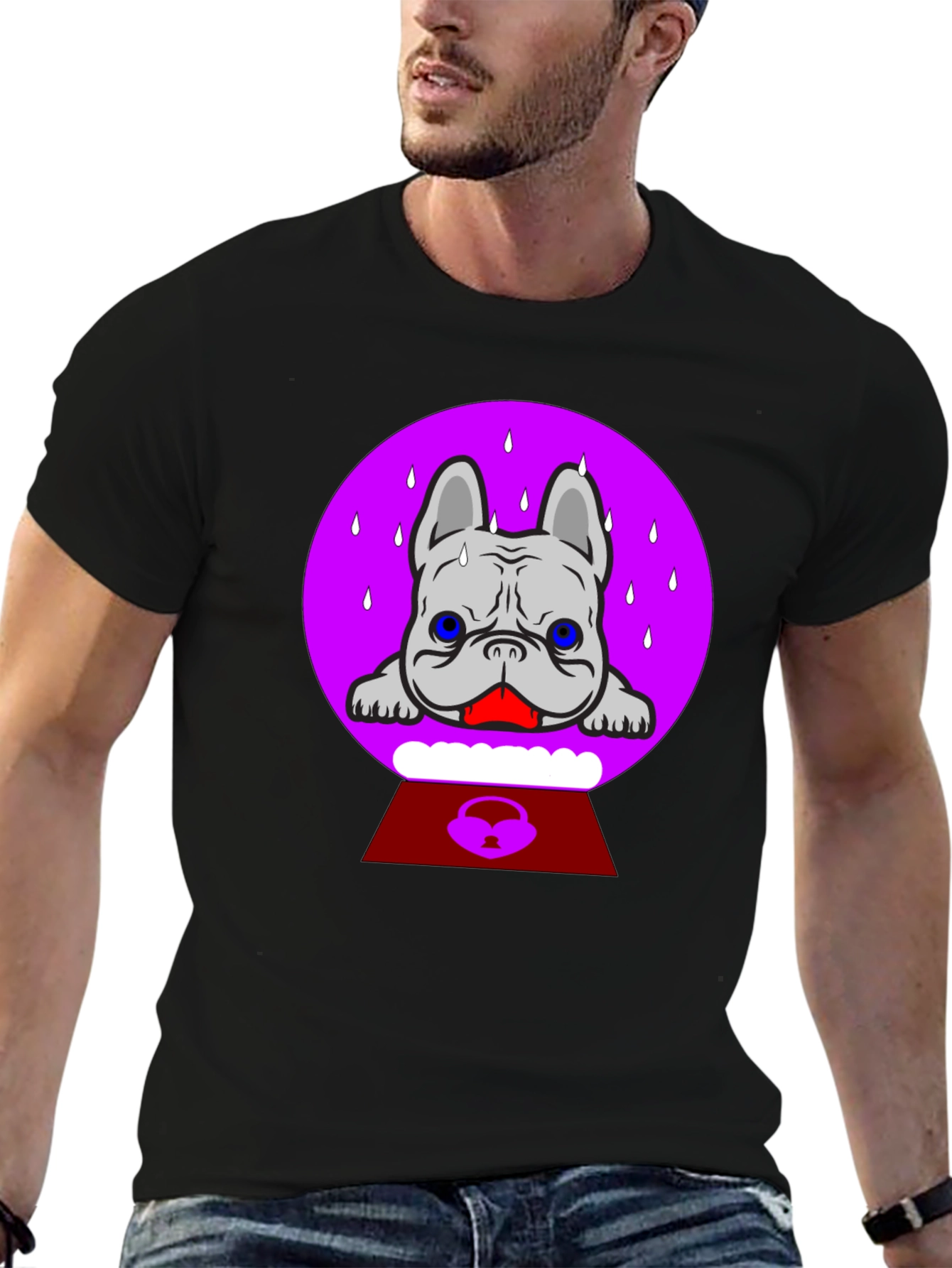 Sweating Bulldog Graphic Tee - Comfort & Style