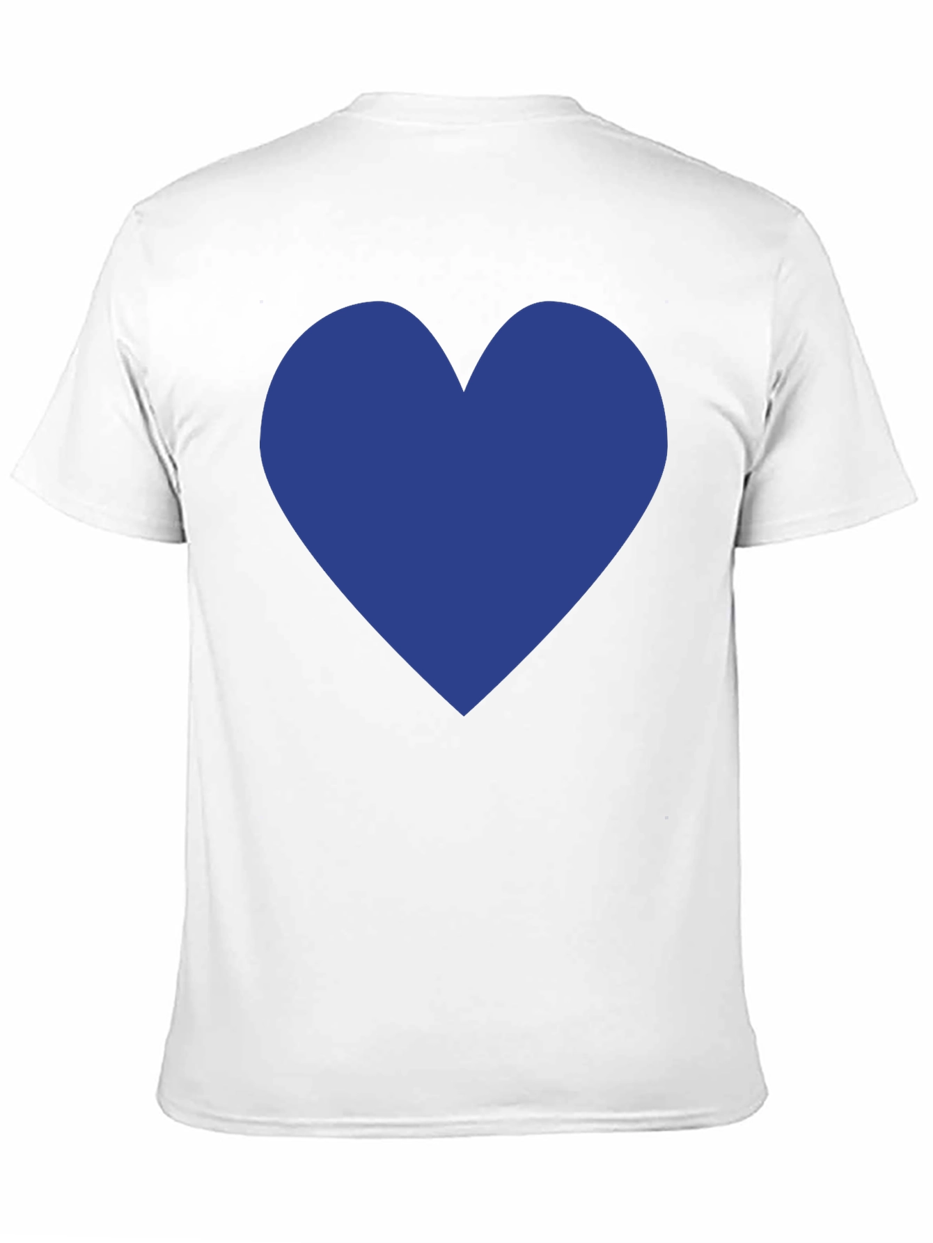 Blue Heart Graphic Black T-Shirt
