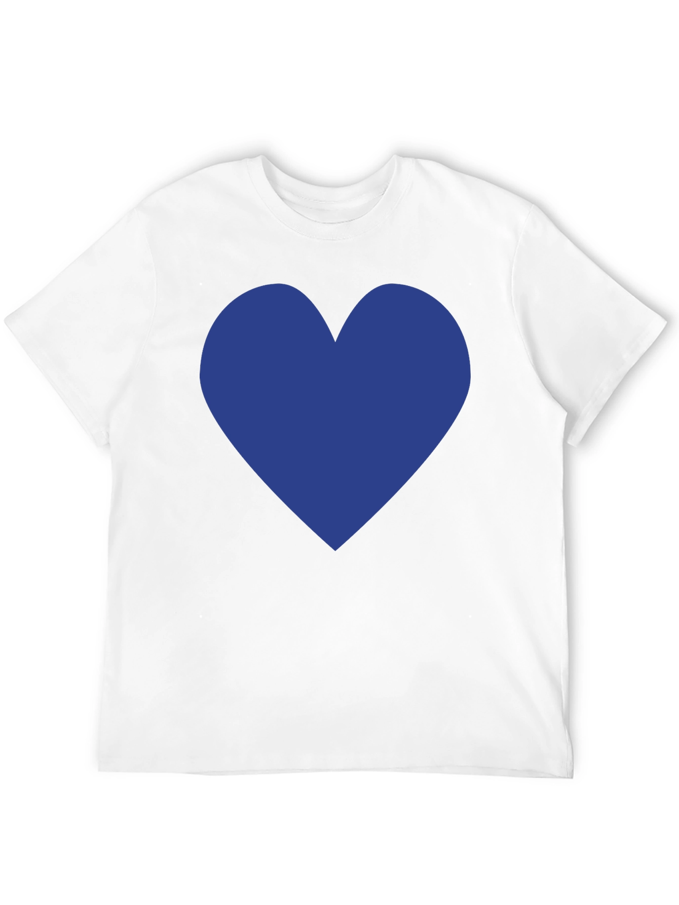 Blue Heart Graphic Black T-Shirt