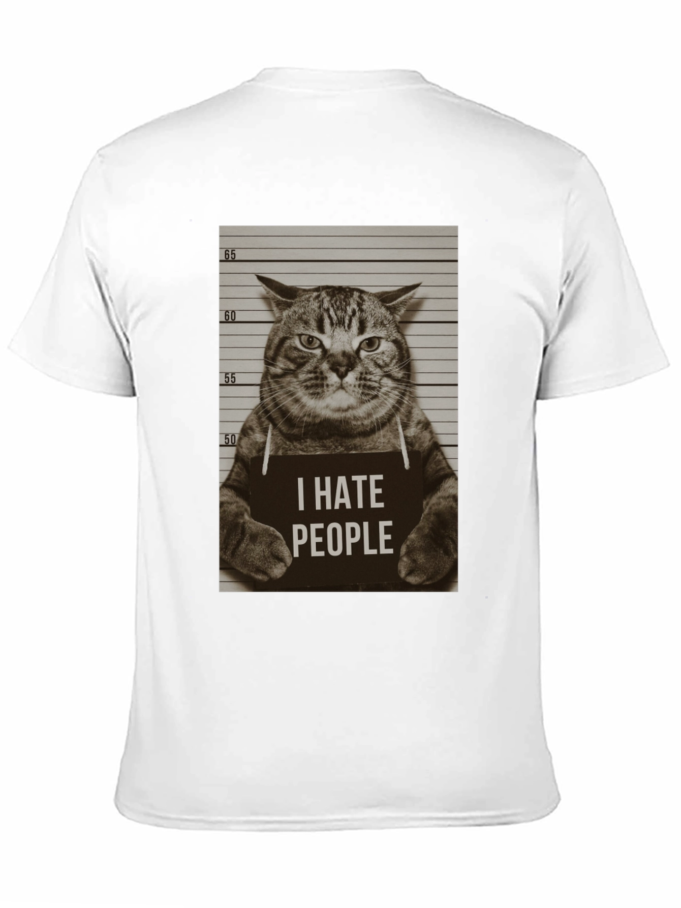 I Hate People Cat Mugshot T-Shirt