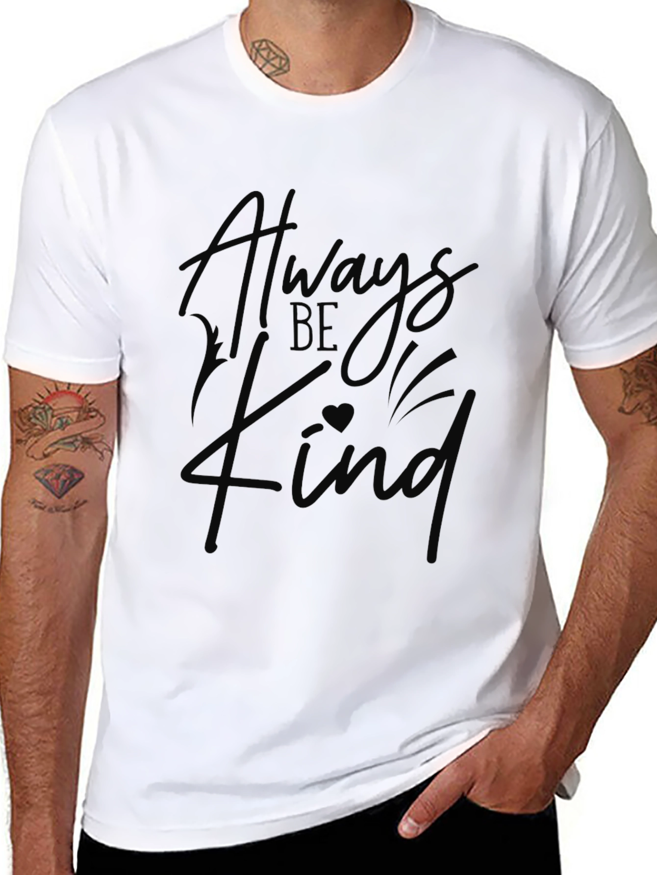Always Be Kind Graphic Black T-Shirt