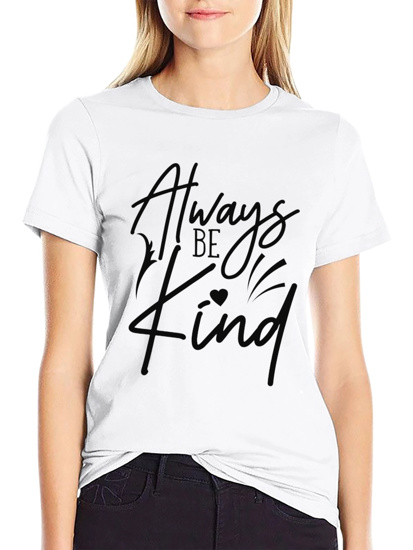 Always Be Kind Graphic Black T-Shirt