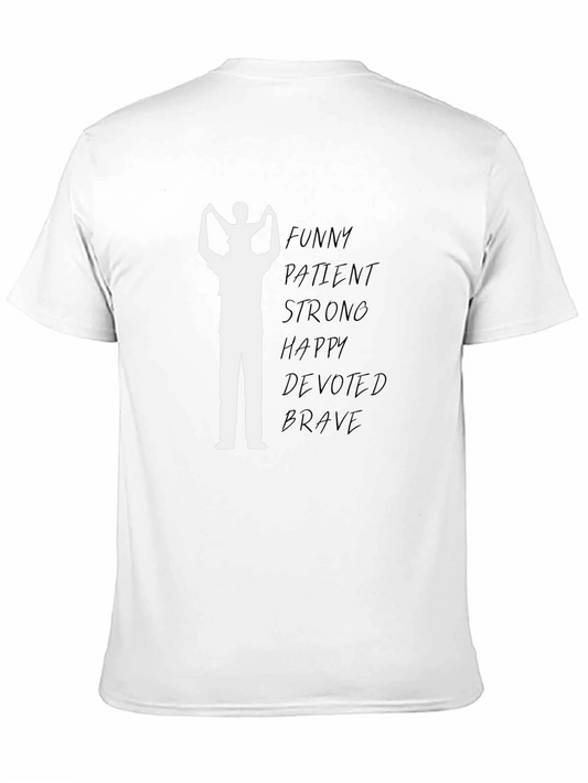 Father & Child Graphic Tee - Funny Patient Strong Happy