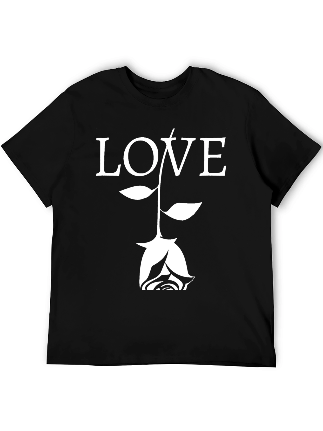Love Rose Graphic Tee - Black