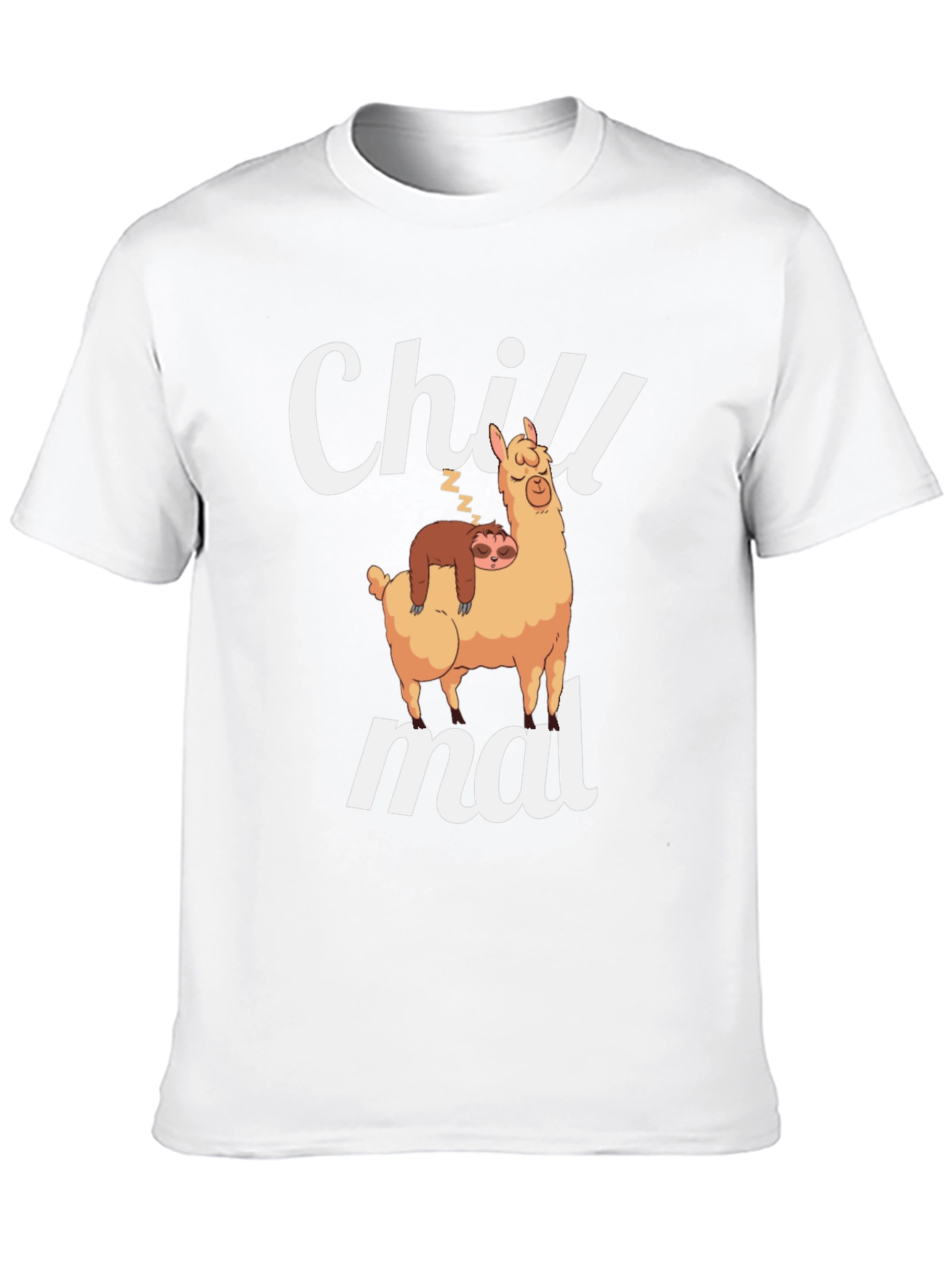 Chill Mal T-Shirt - Llama and Sloth Black Tee