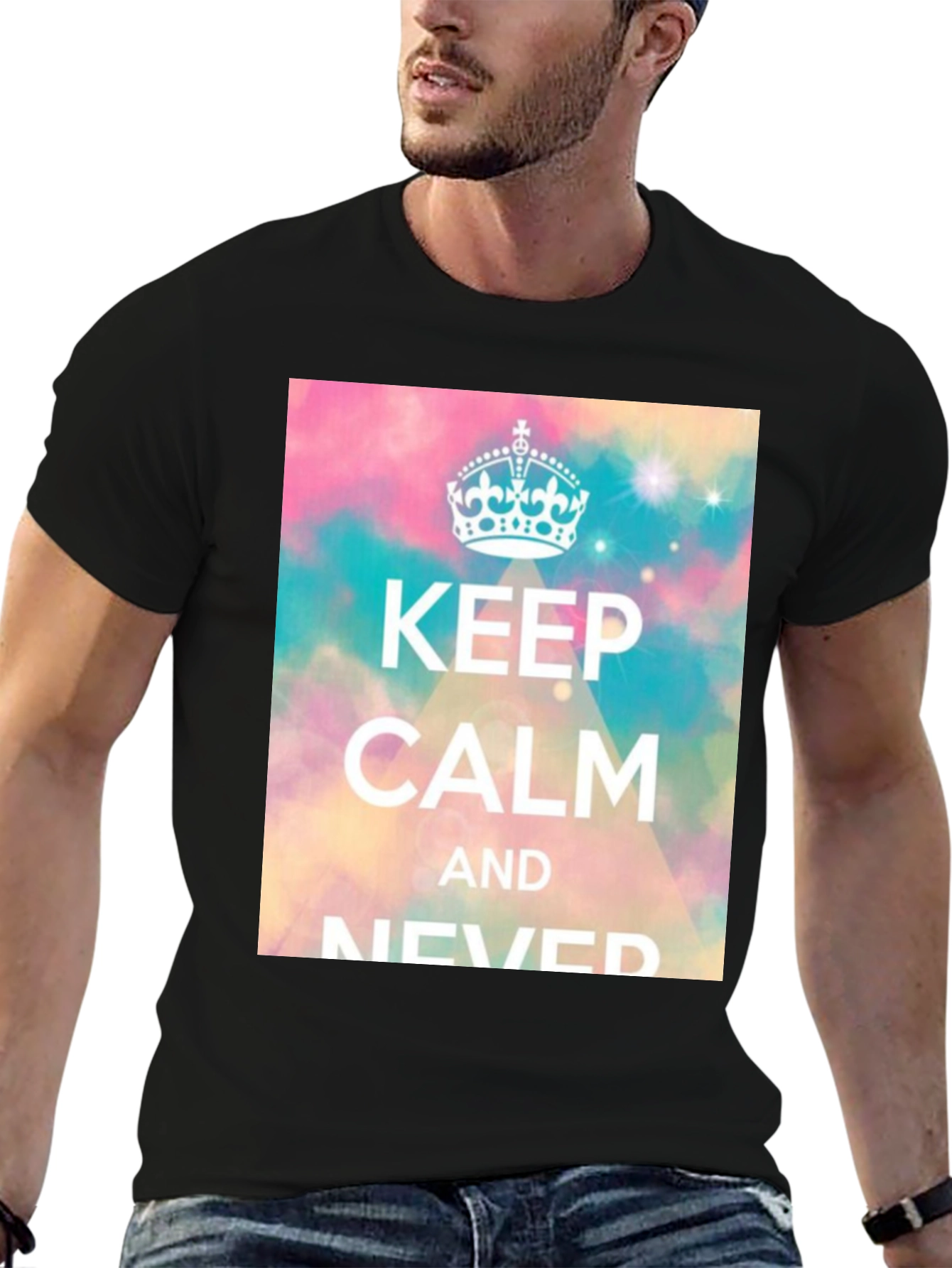 Keep Calm Novelty Graphic T-Shirt