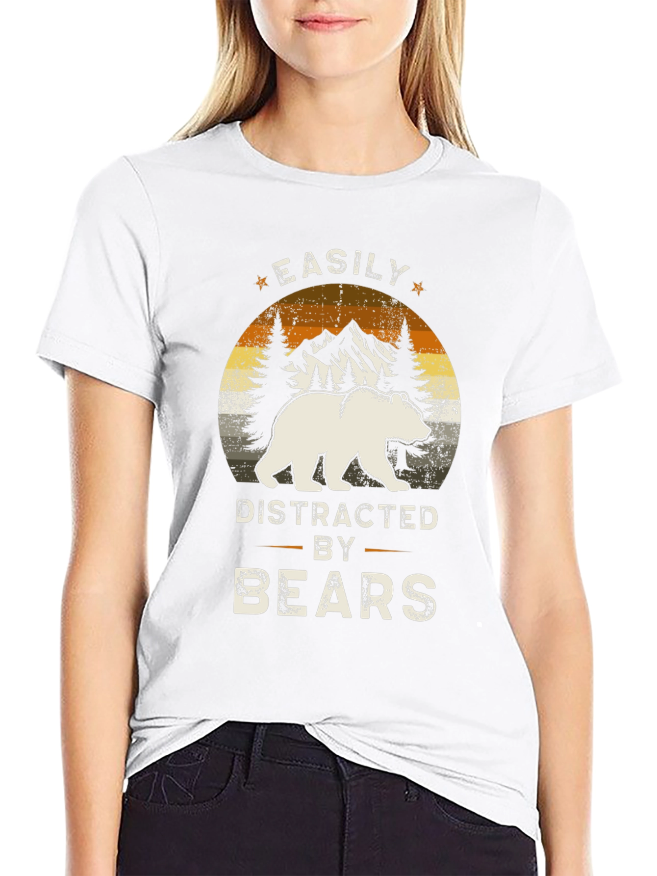 Easily Distracted By Bears Graphic T-Shirt