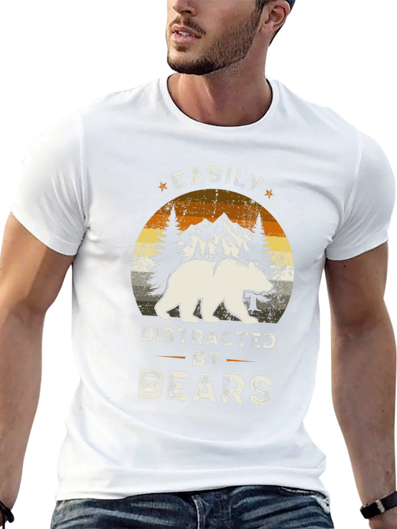 Easily Distracted By Bears Graphic T-Shirt