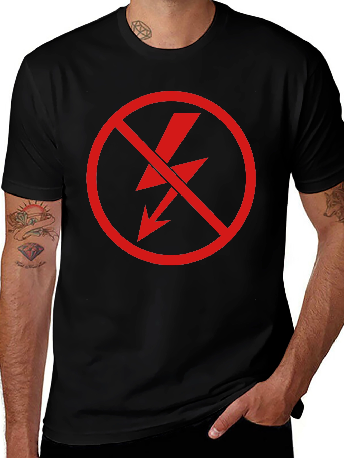 No Power T-Shirt - Graphic Tee - Black