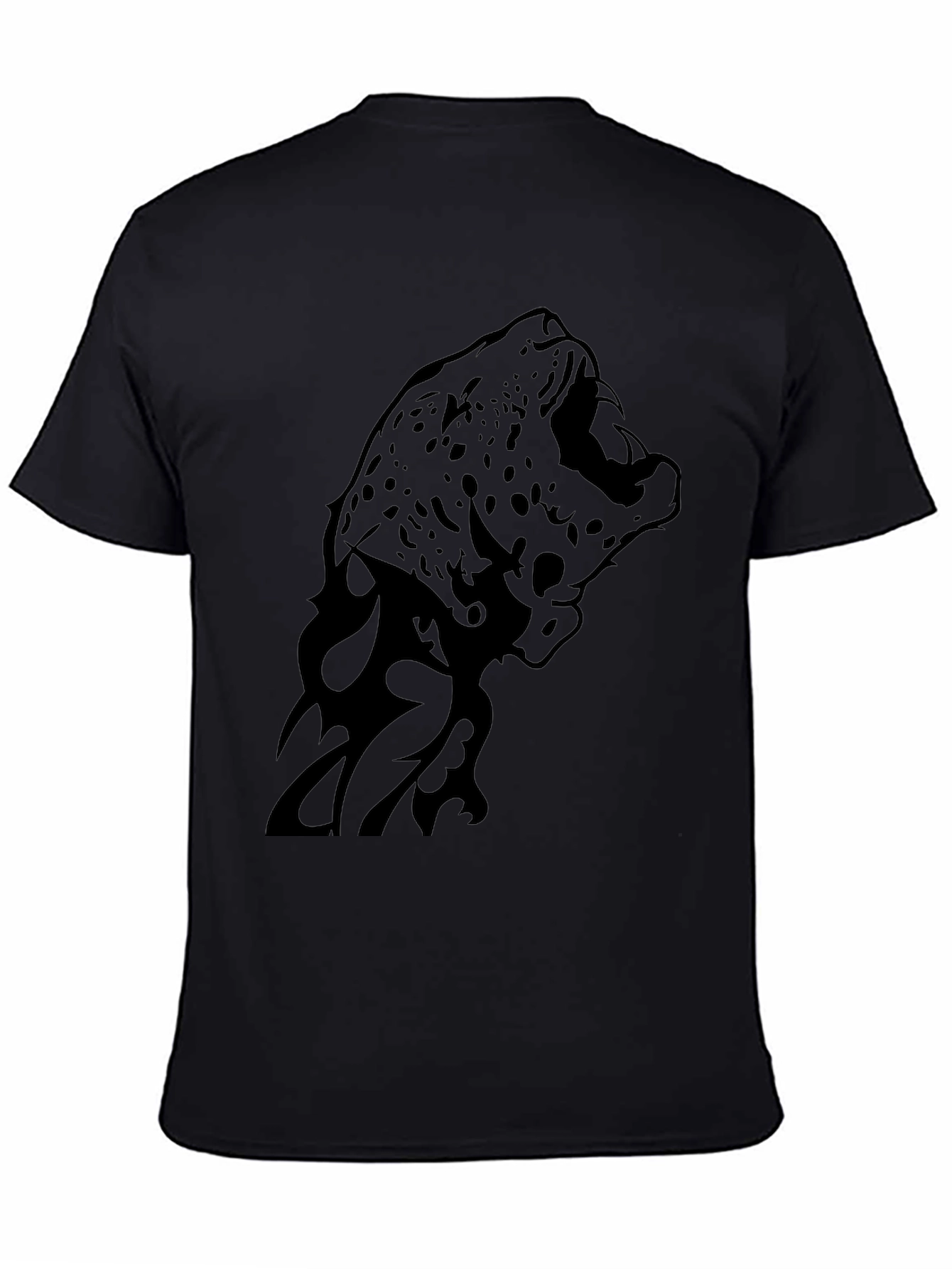 Jaguar Graphic Print T-Shirt - Black
