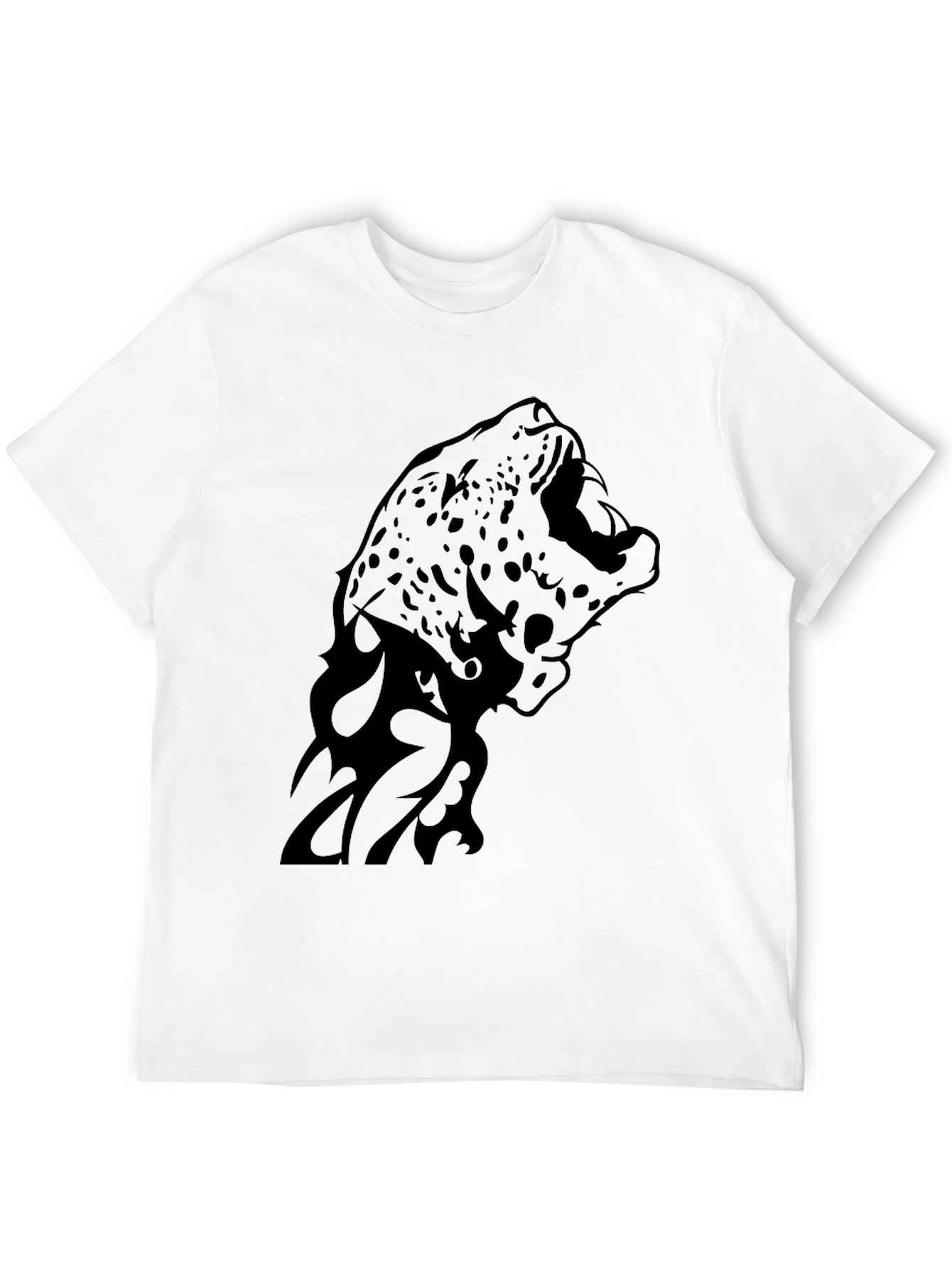 Jaguar Graphic Print T-Shirt - Black
