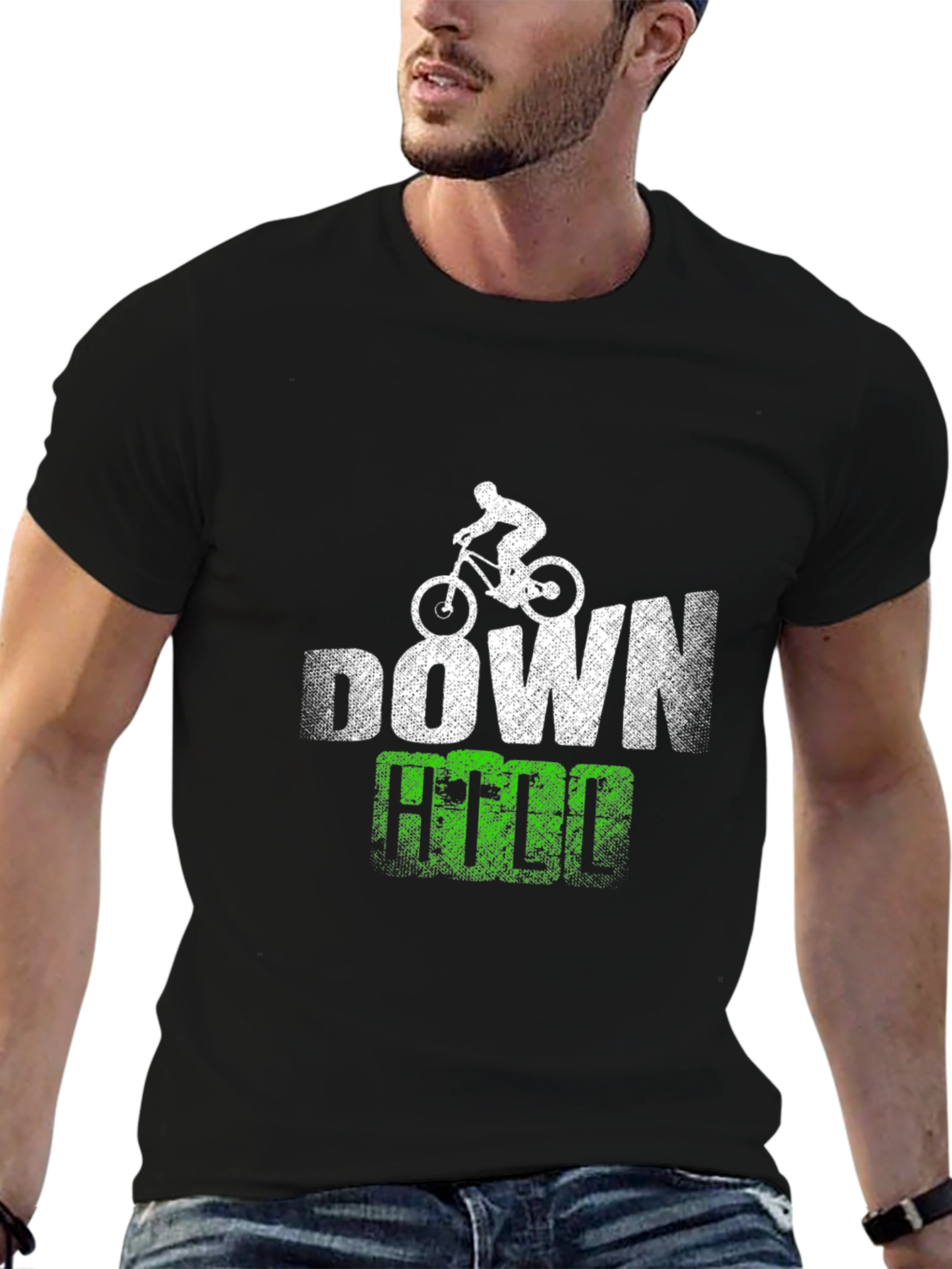 Downhill Mountain Bike T-Shirt Black