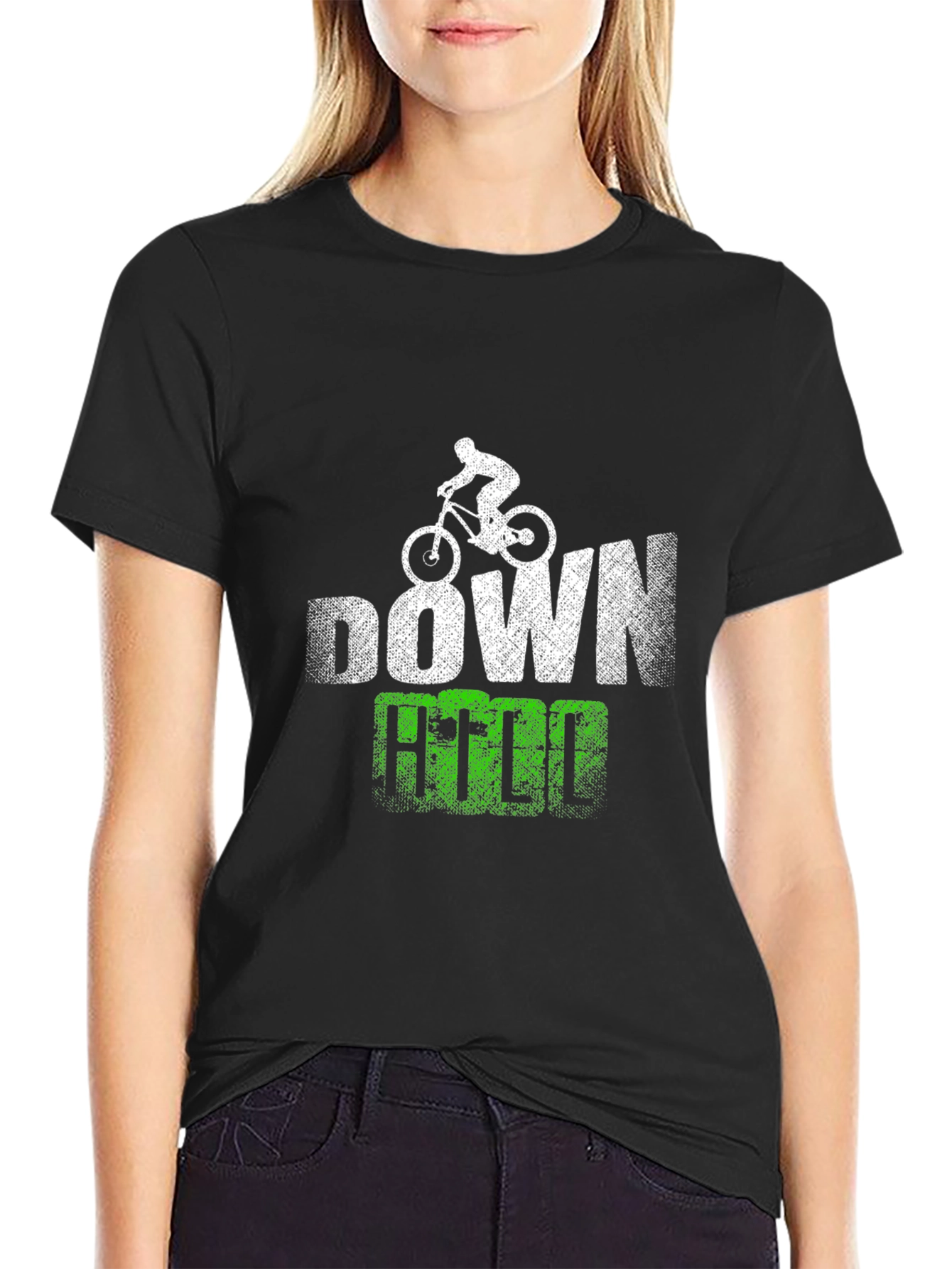 Downhill Mountain Bike T-Shirt Black