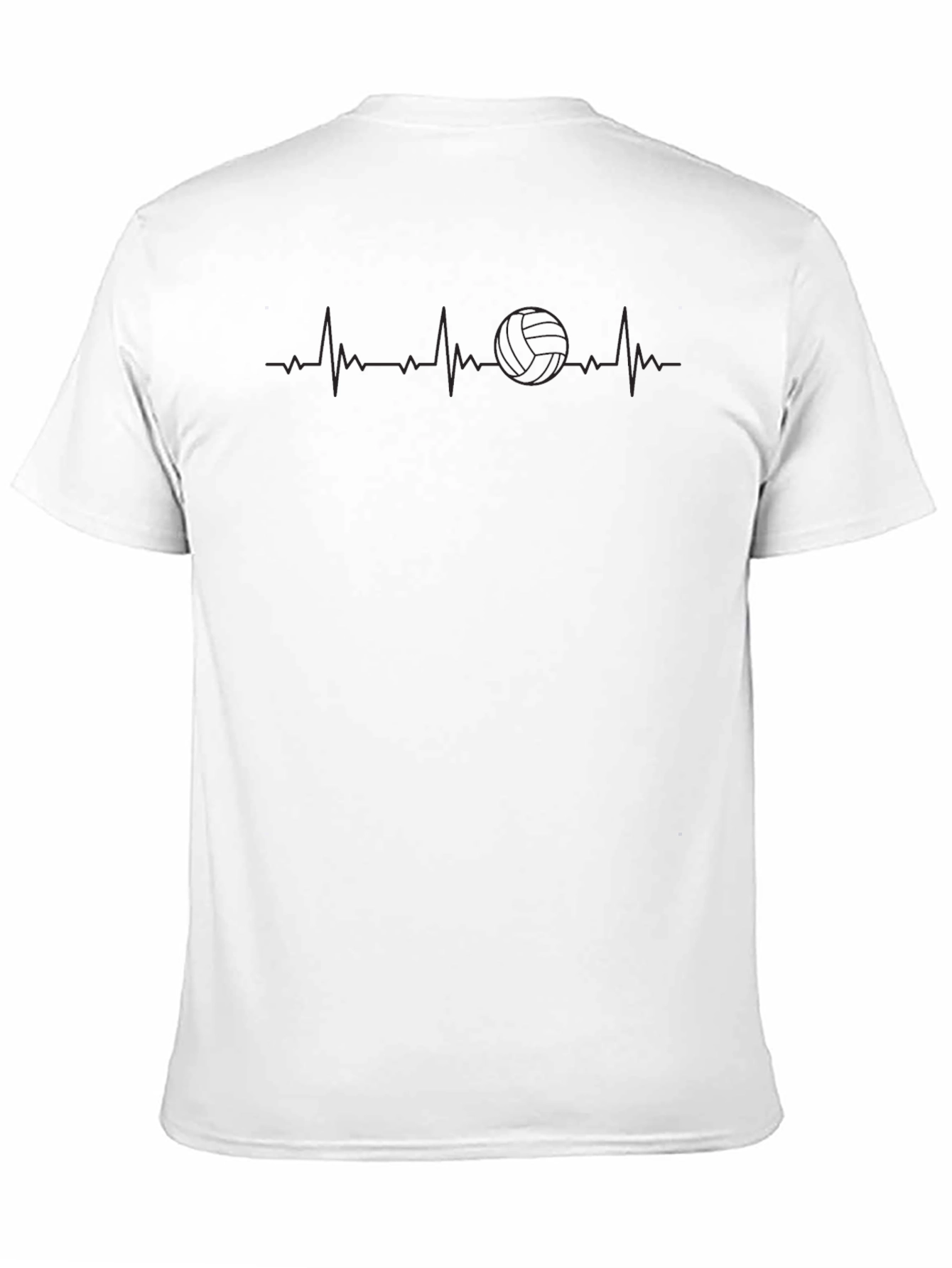 Volleyball Heartbeat T-Shirt - Black