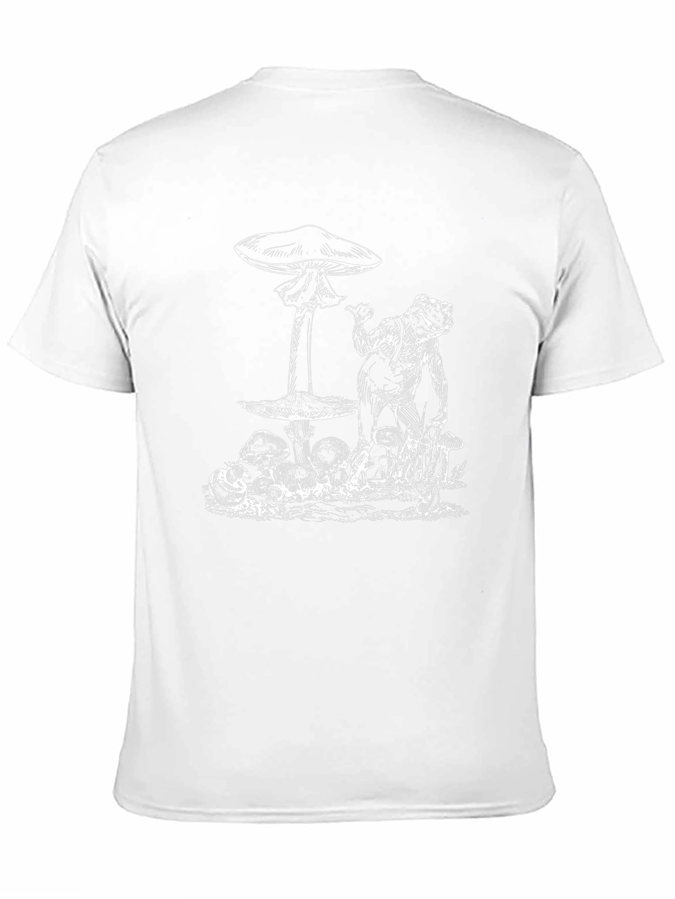 Frog & Mushroom Graphic Tee - Relaxed Fit Black