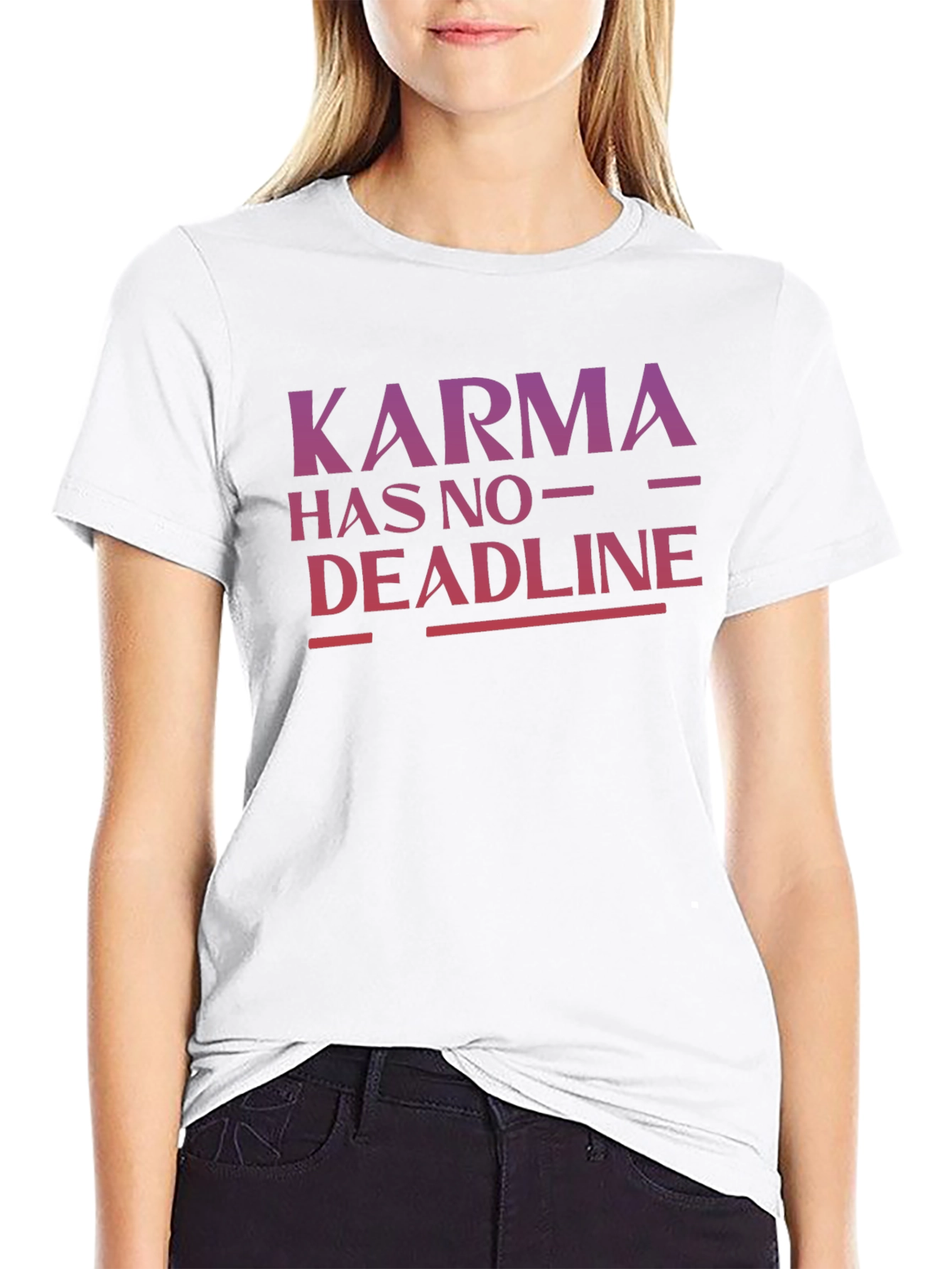 Karma Has No Deadline Black T-Shirt