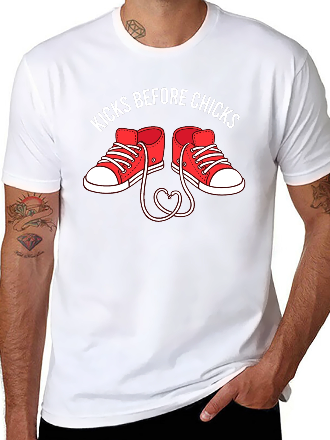 Kicks Before Chicks Graphic T-Shirt