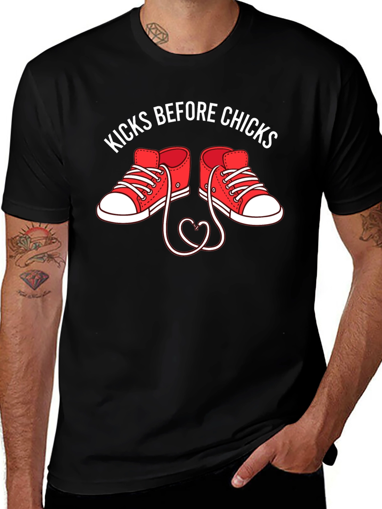 Kicks Before Chicks Graphic T-Shirt