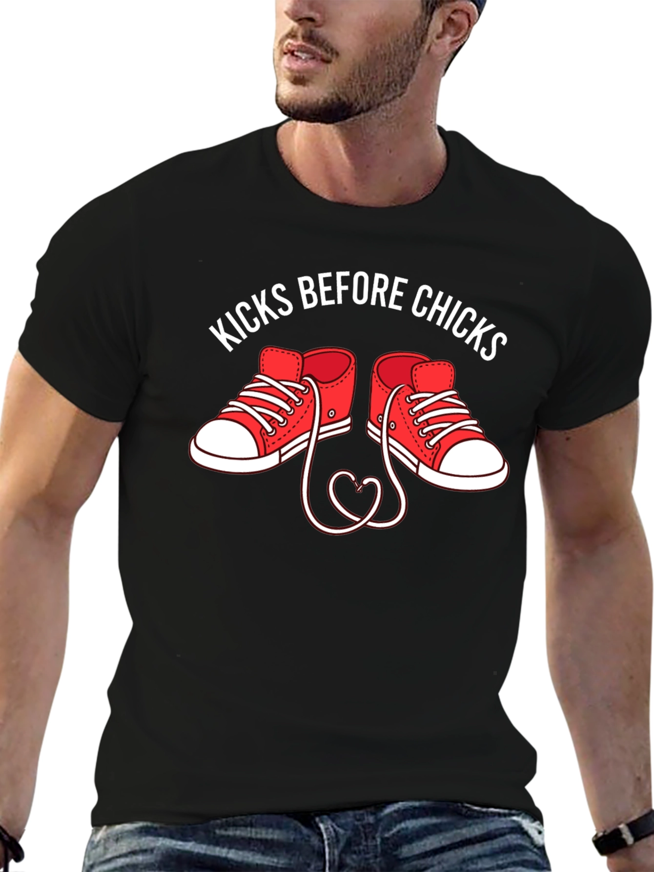 Kicks Before Chicks Graphic T-Shirt