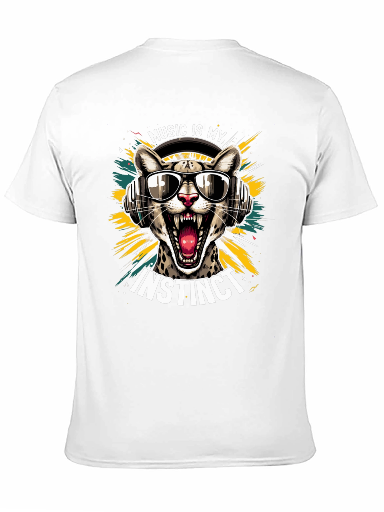 Music Instinct T-Shirt Cool Cat Design