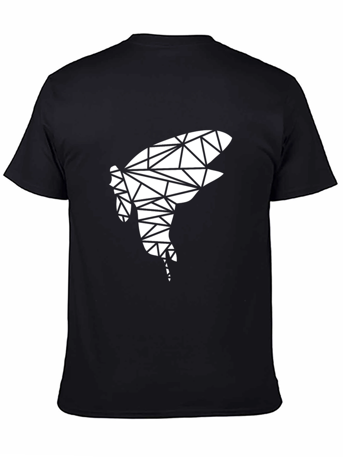 Geometric Shark Tee - Modern Black T-Shirt