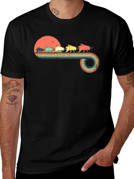 Retro Grasshopper T-Shirt - Vintage Insect Design