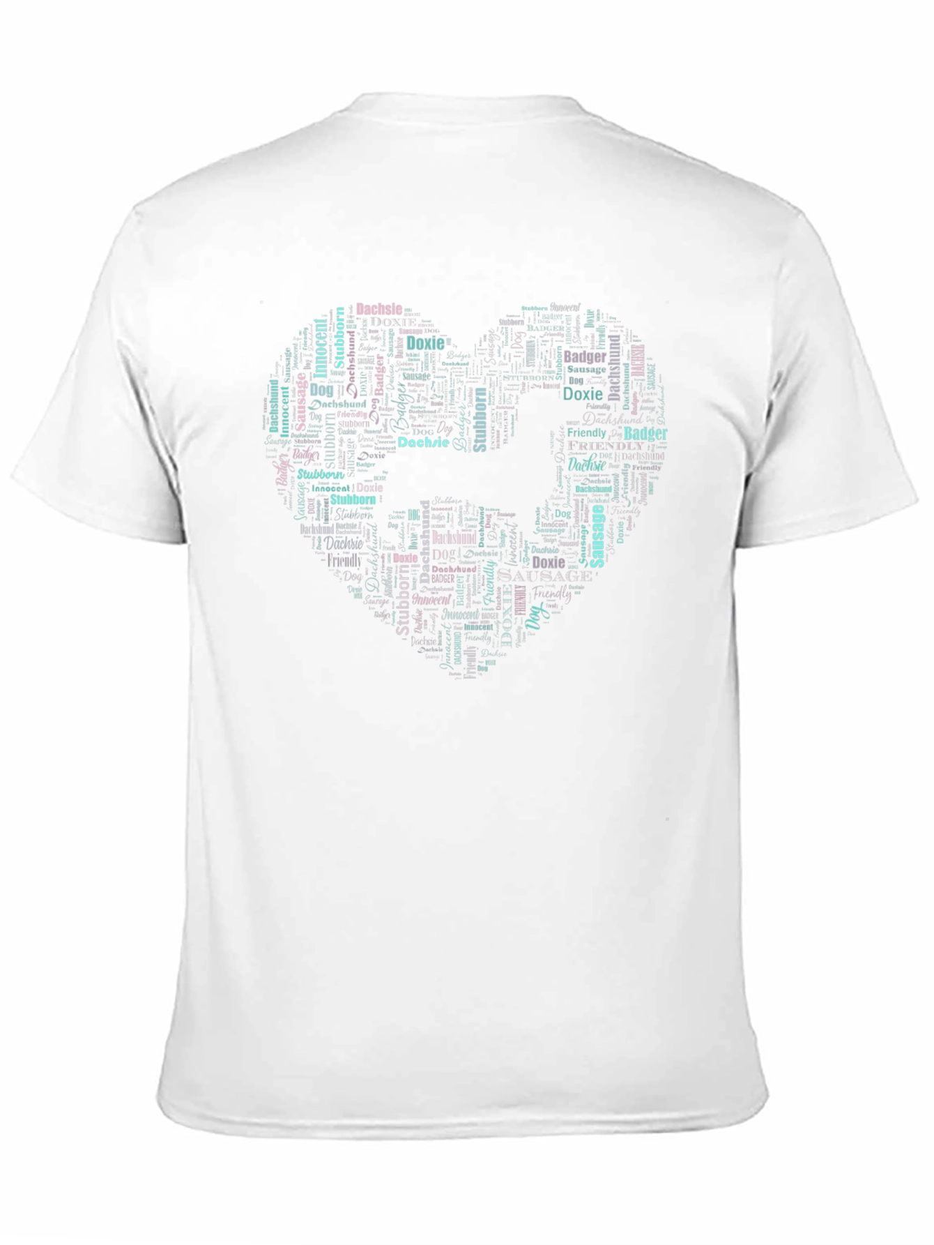 Dachshund Word Art Heart T-Shirt