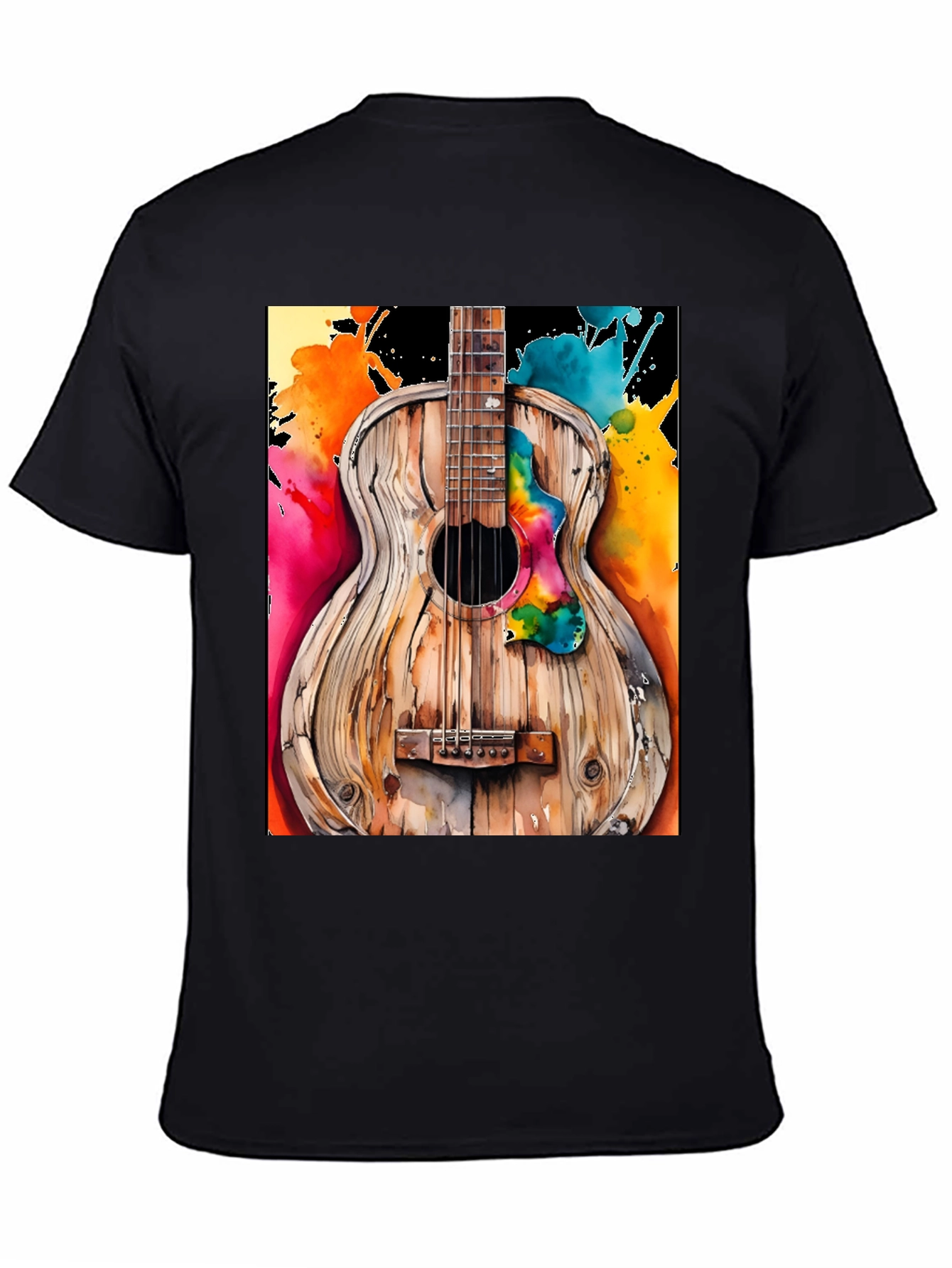 Rustic Watercolor Guitar Tee