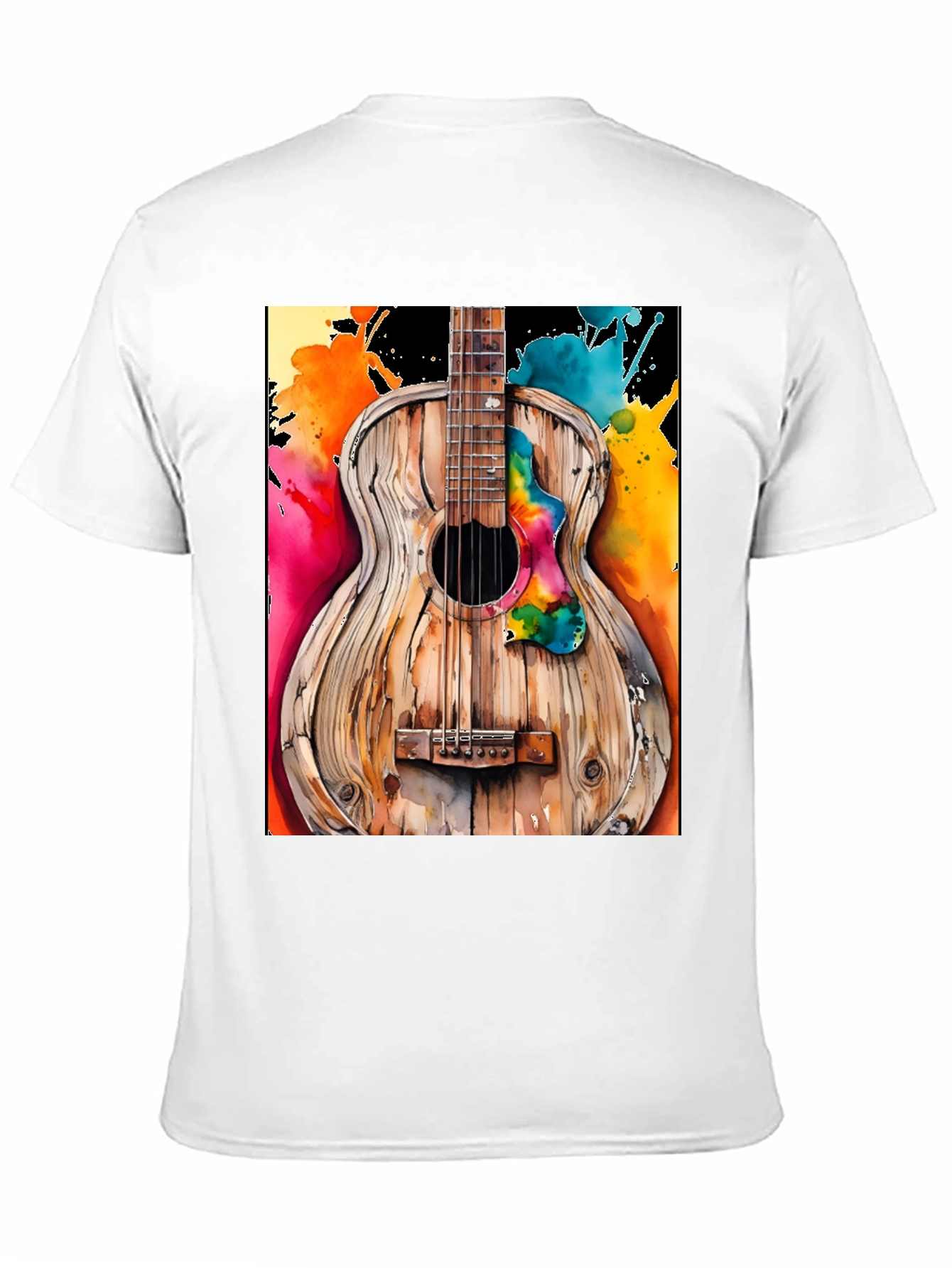 Rustic Watercolor Guitar Tee