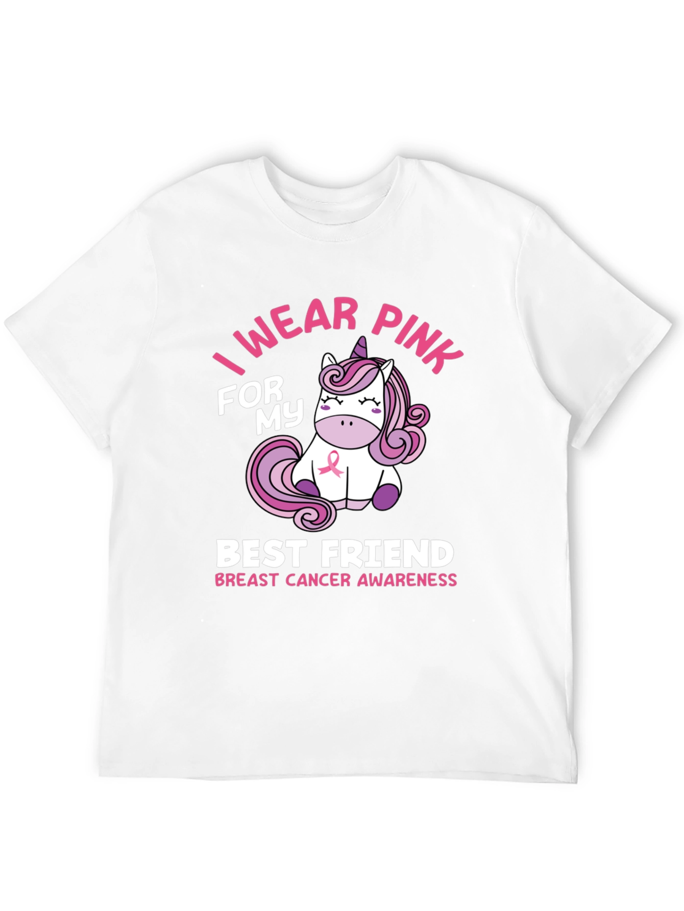 Pink Unicorn Breast Cancer Awareness T-Shirt