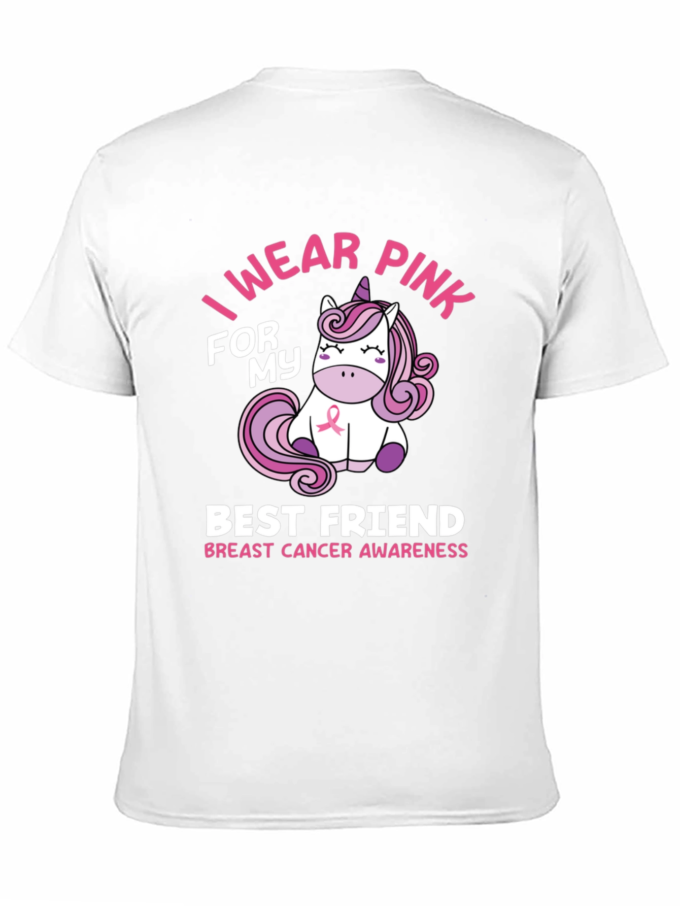 Pink Unicorn Breast Cancer Awareness T-Shirt