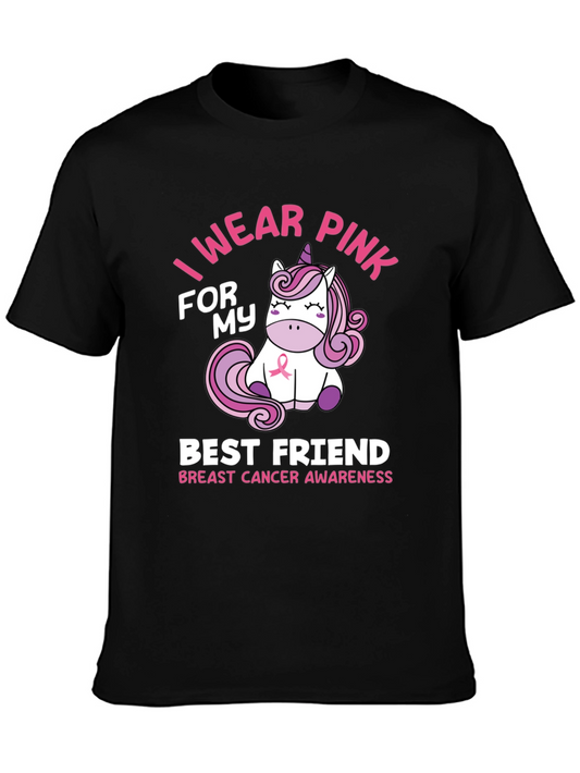 Pink Unicorn Breast Cancer Awareness T-Shirt