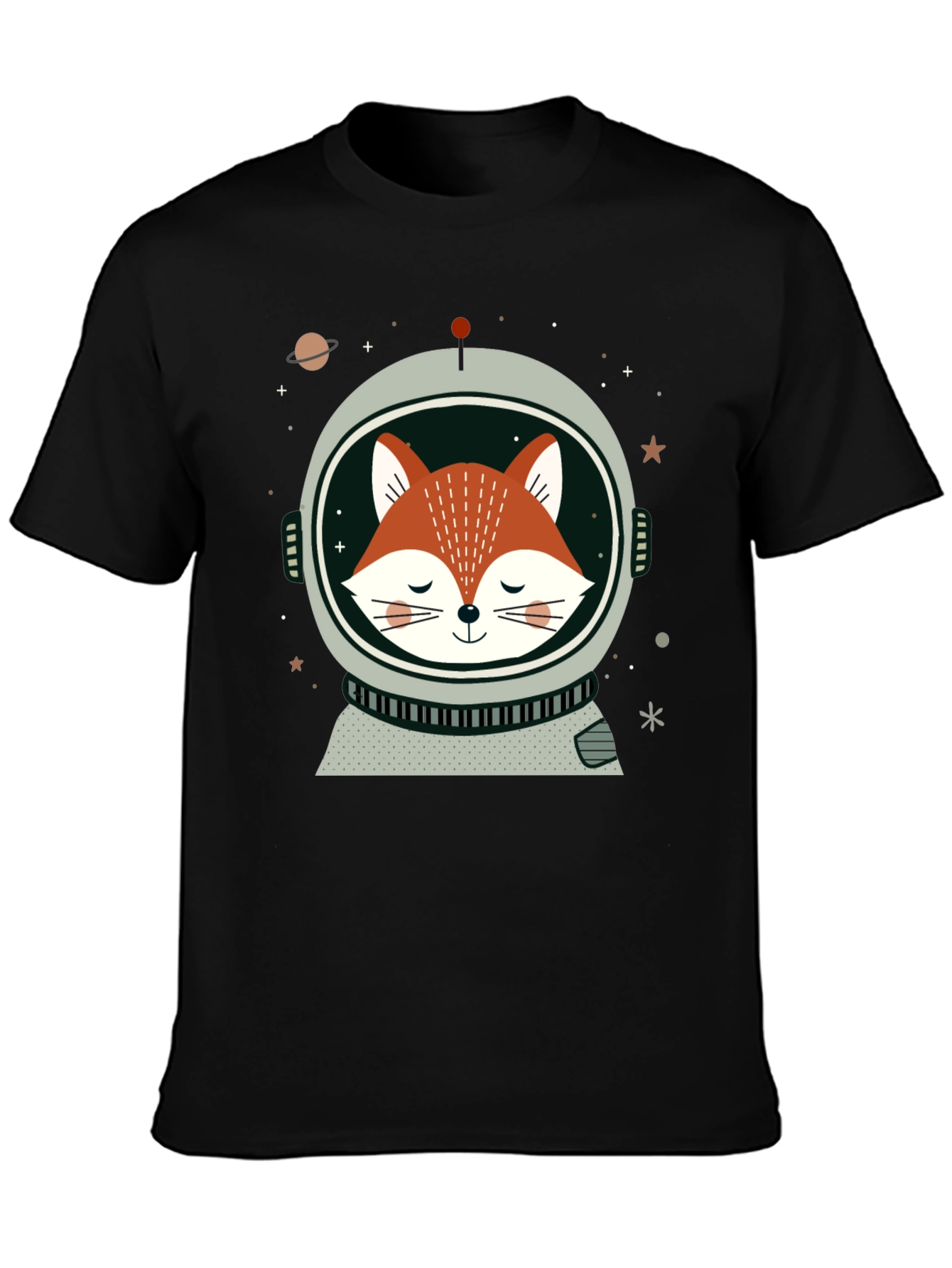 Astronaut Fox Graphic T-Shirt