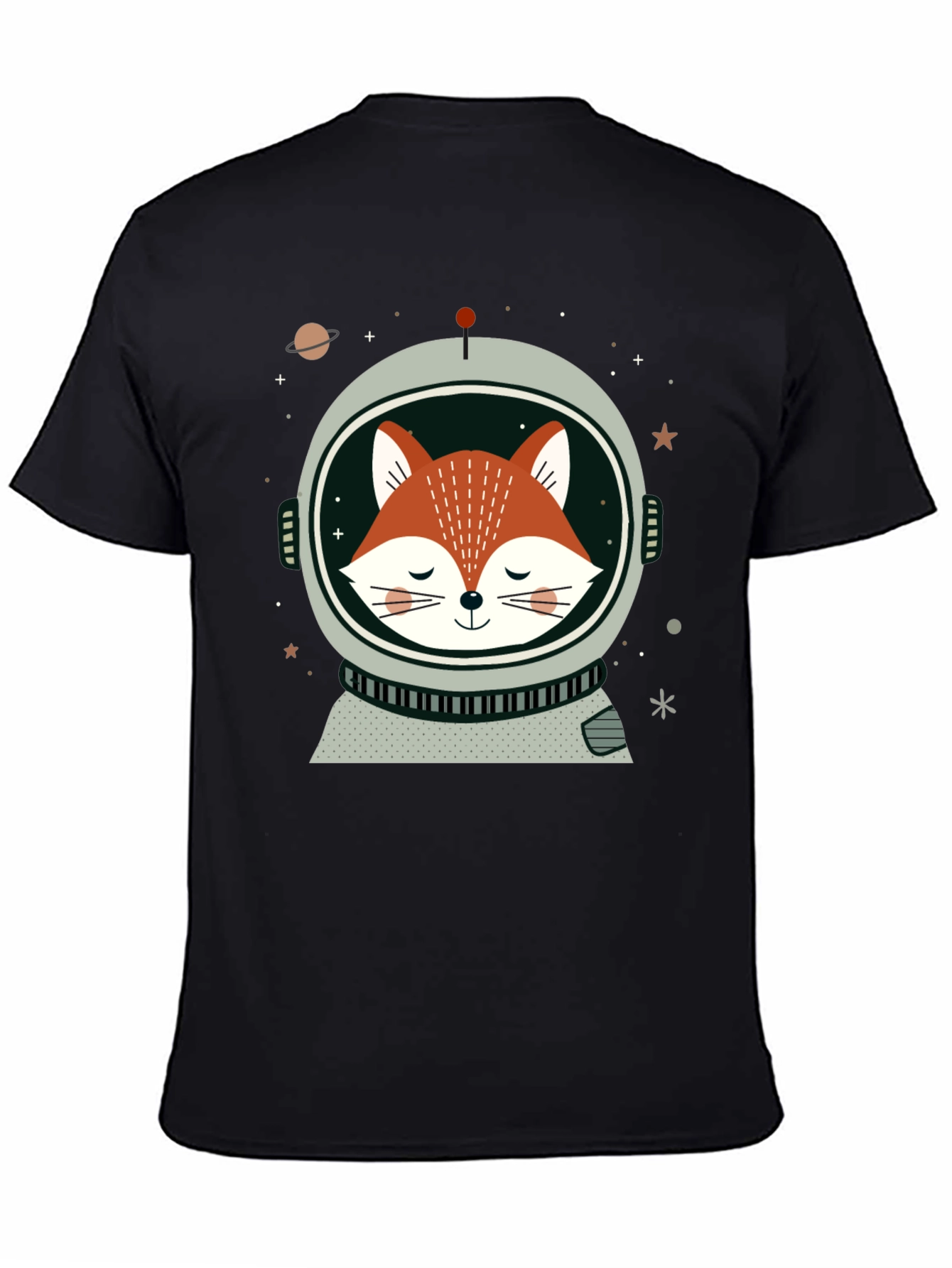 Astronaut Fox Graphic T-Shirt