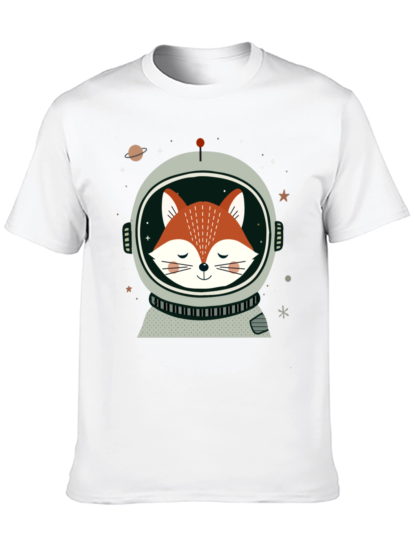Astronaut Fox Graphic T-Shirt