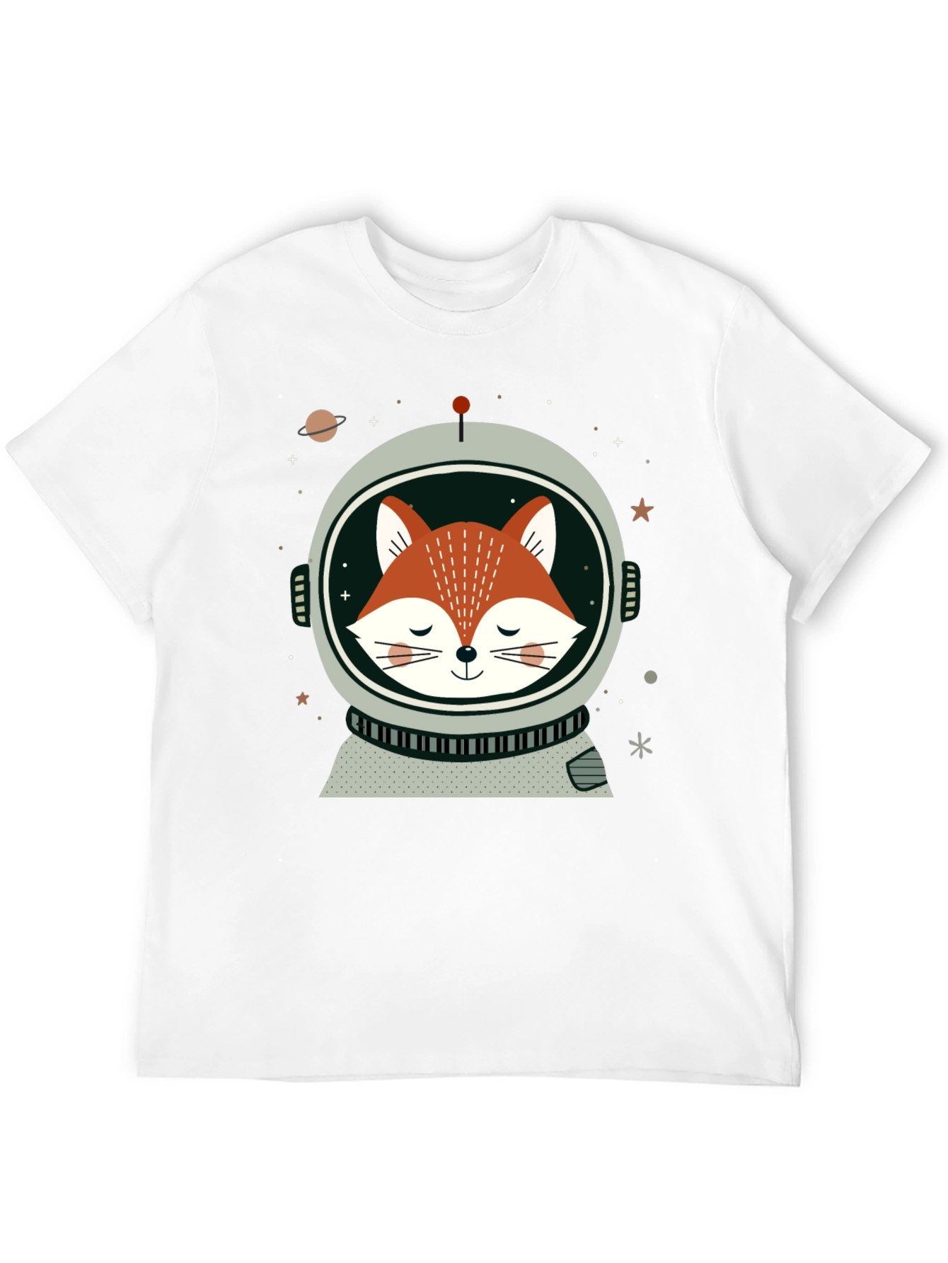 Astronaut Fox Graphic T-Shirt