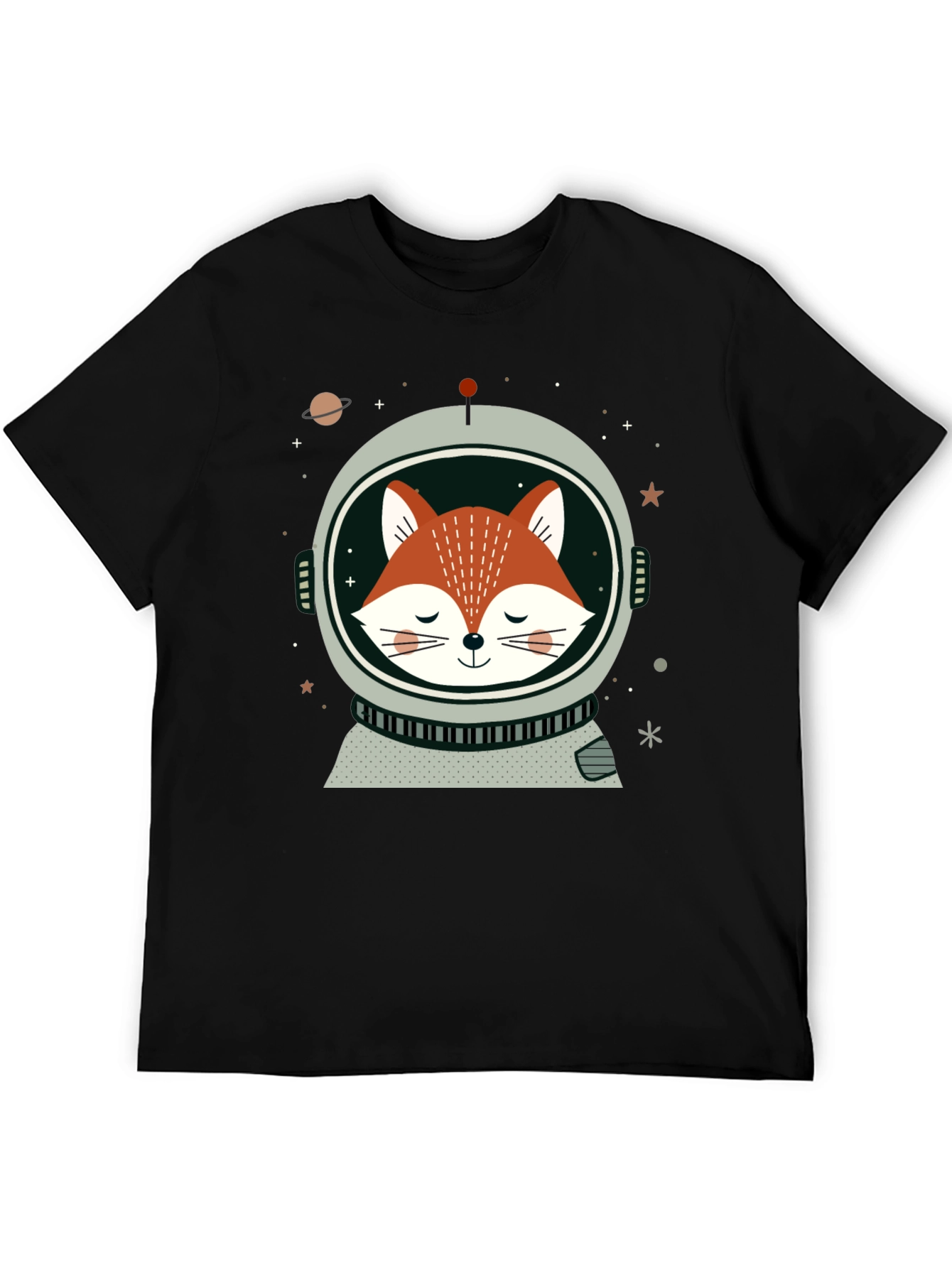 Astronaut Fox Graphic T-Shirt