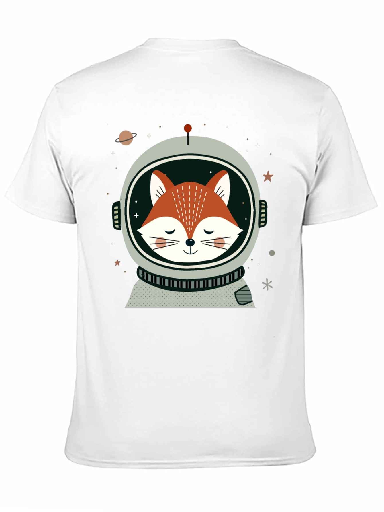Astronaut Fox Graphic T-Shirt