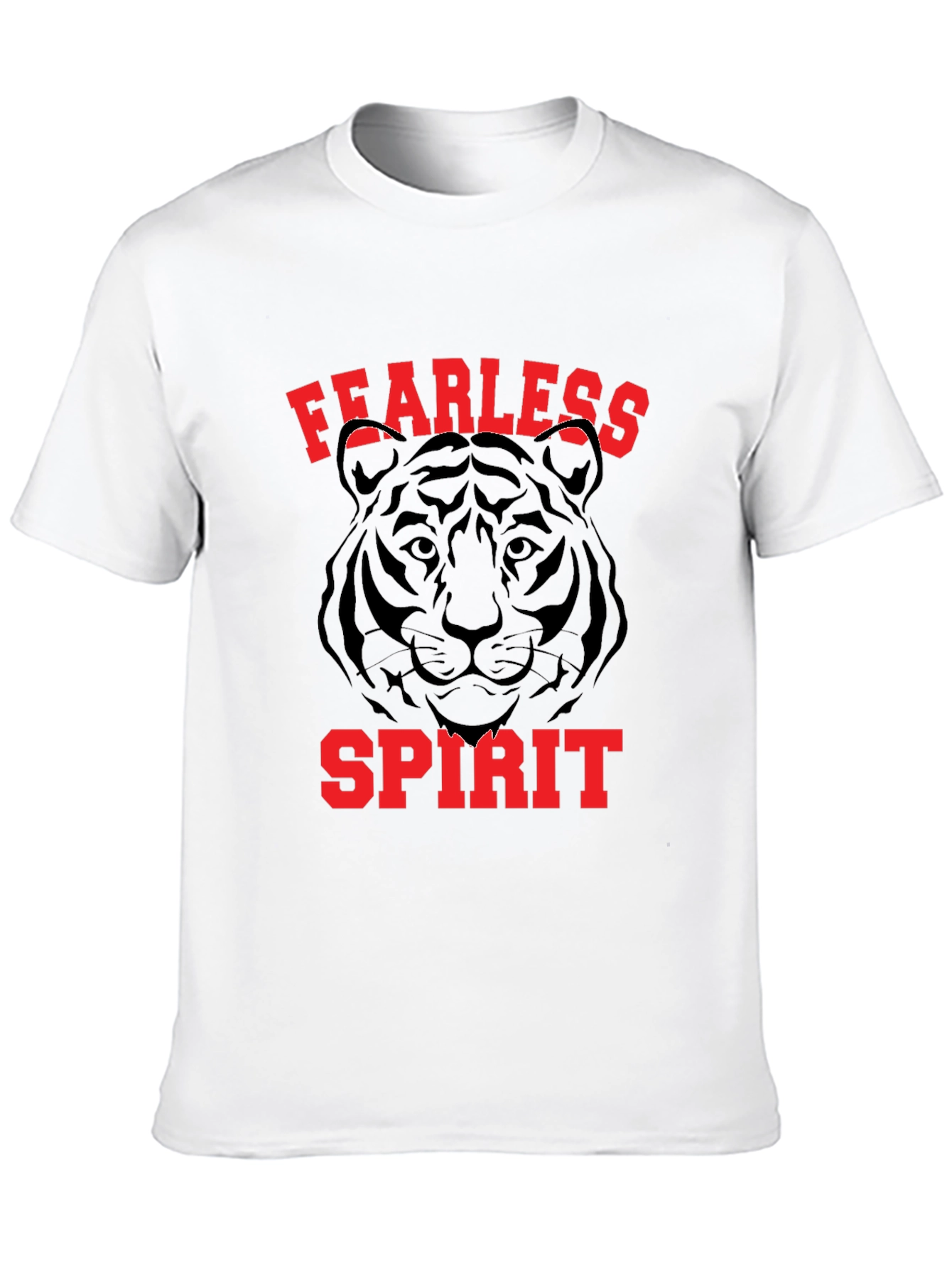 Fearless Spirit Tiger Graphic T-Shirt - Bold Black Tee