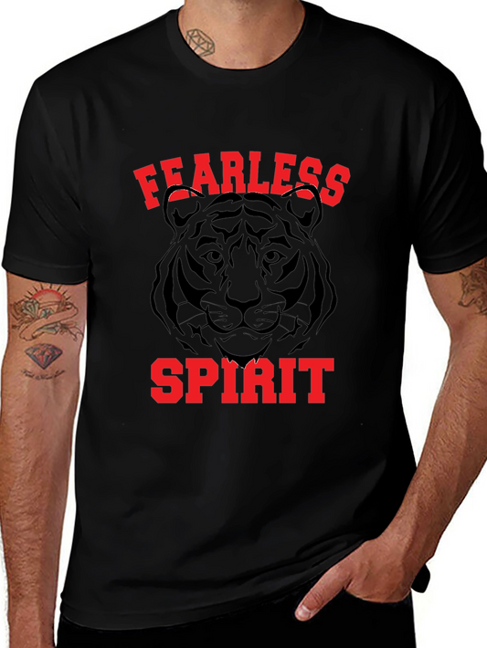 Fearless Spirit Tiger Graphic T-Shirt - Bold Black Tee