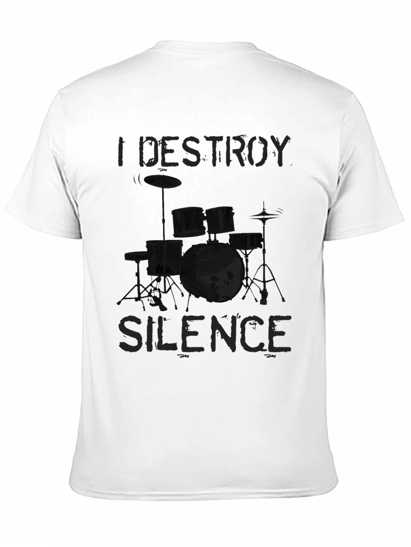 I Destroy Silence Graphic T-Shirt - Drummer Tee