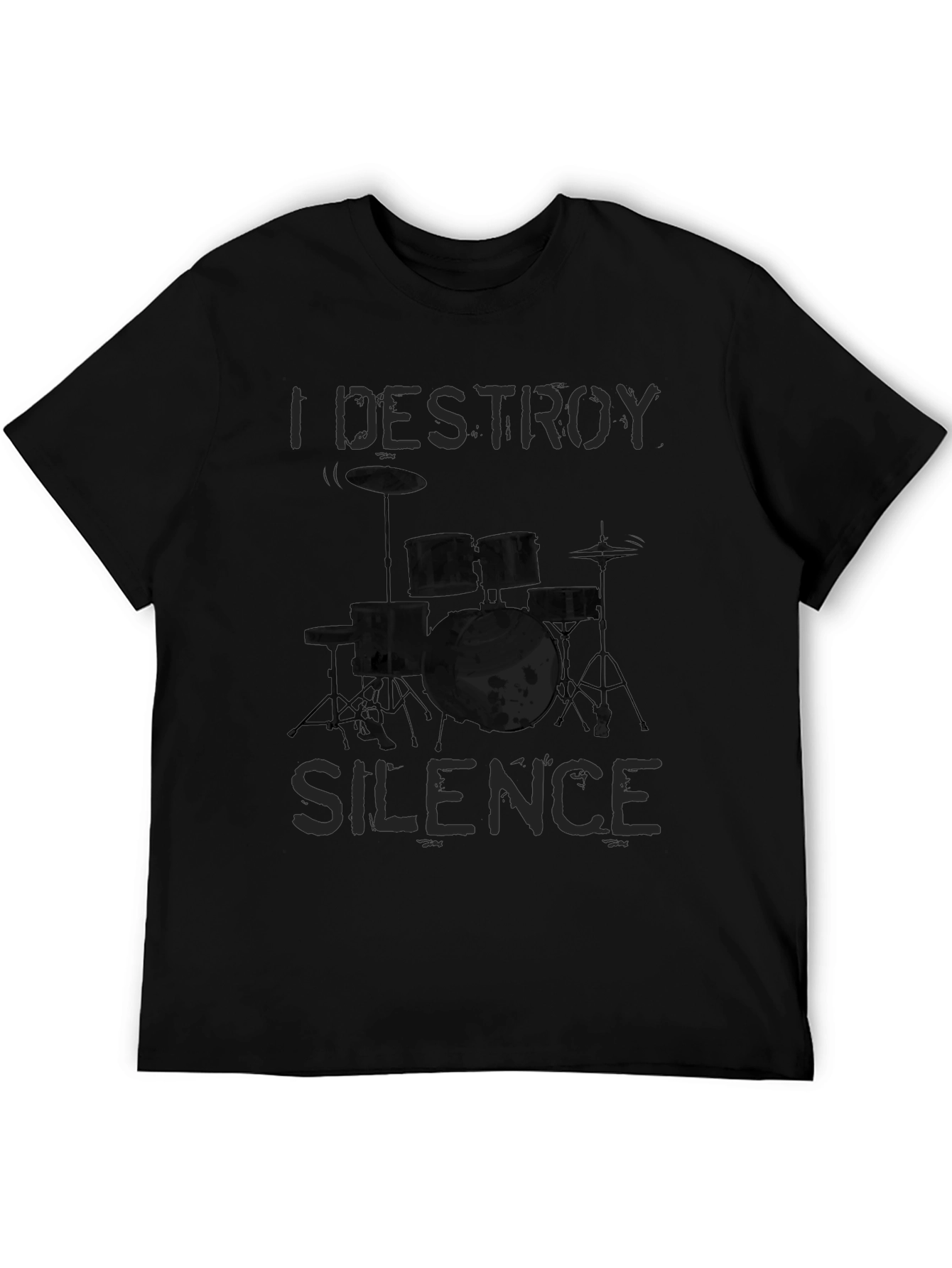 I Destroy Silence Graphic T-Shirt - Drummer Tee